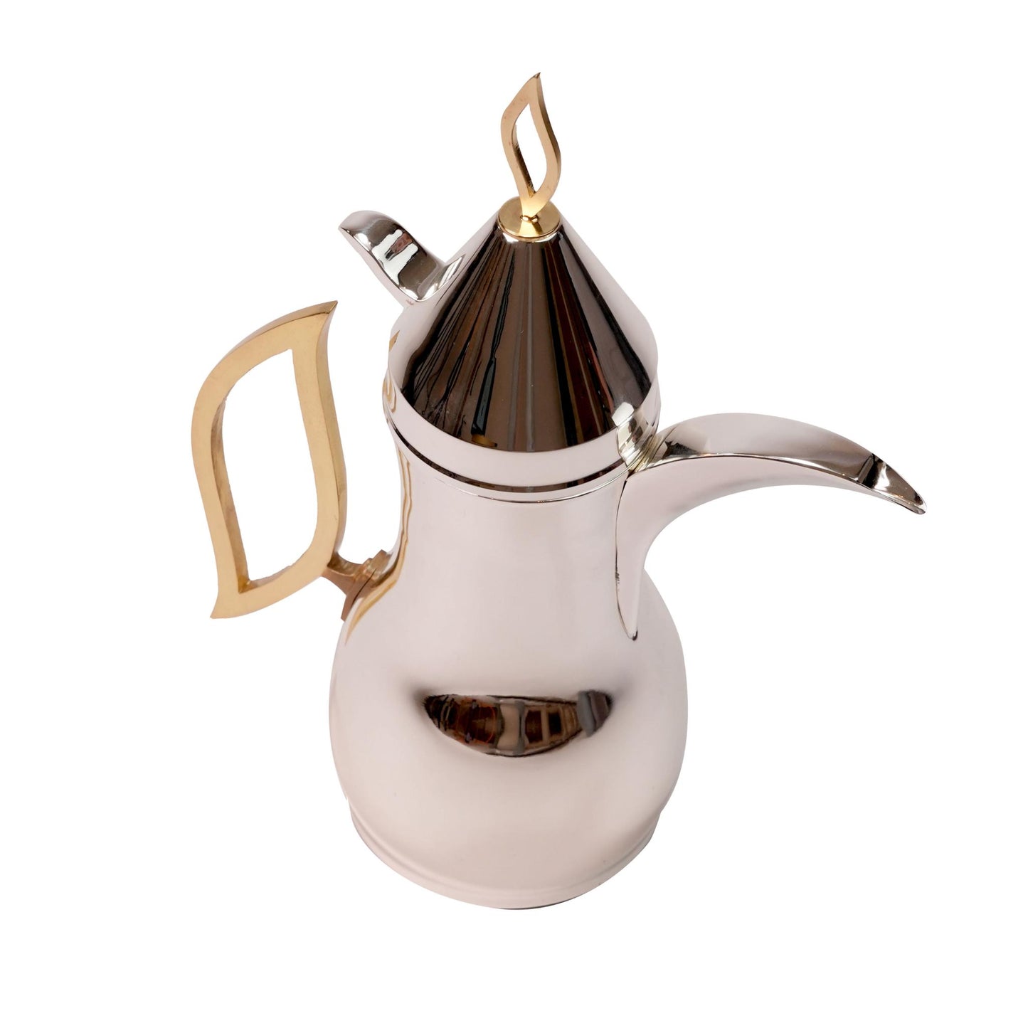 DALLAH - THERMOS SILVER PLATED WITH GOLD FLAME DESIGN