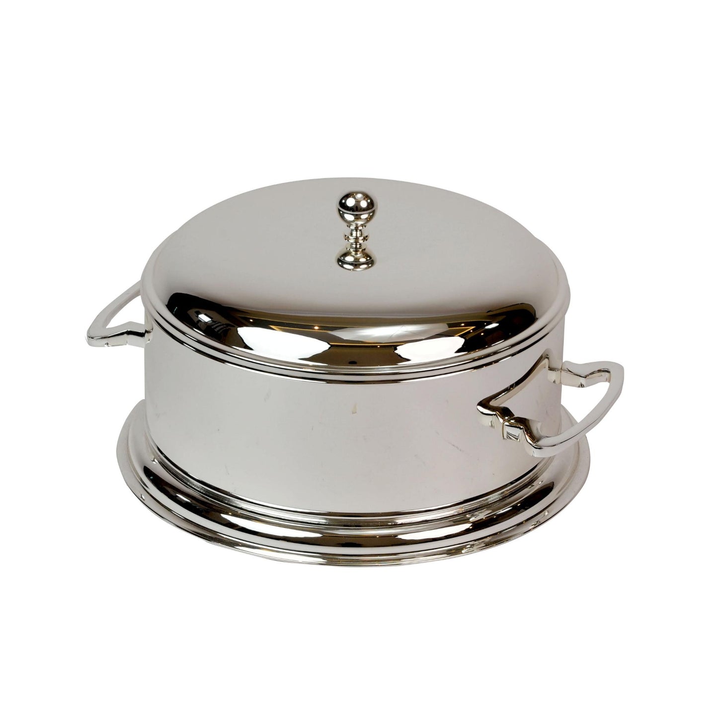 MEDIUM ROUND CASSEROLE - SILVER PLATED