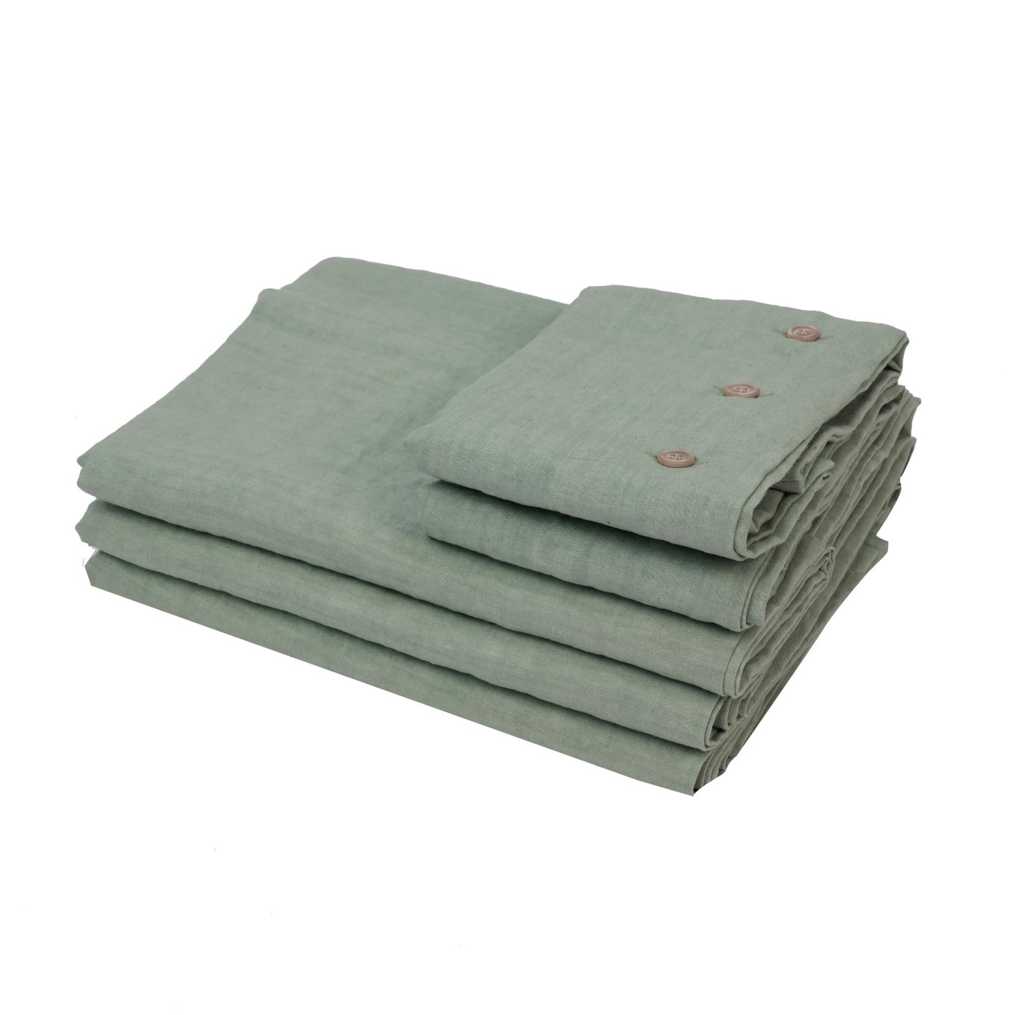PILLOWCASE LINEN GREEN