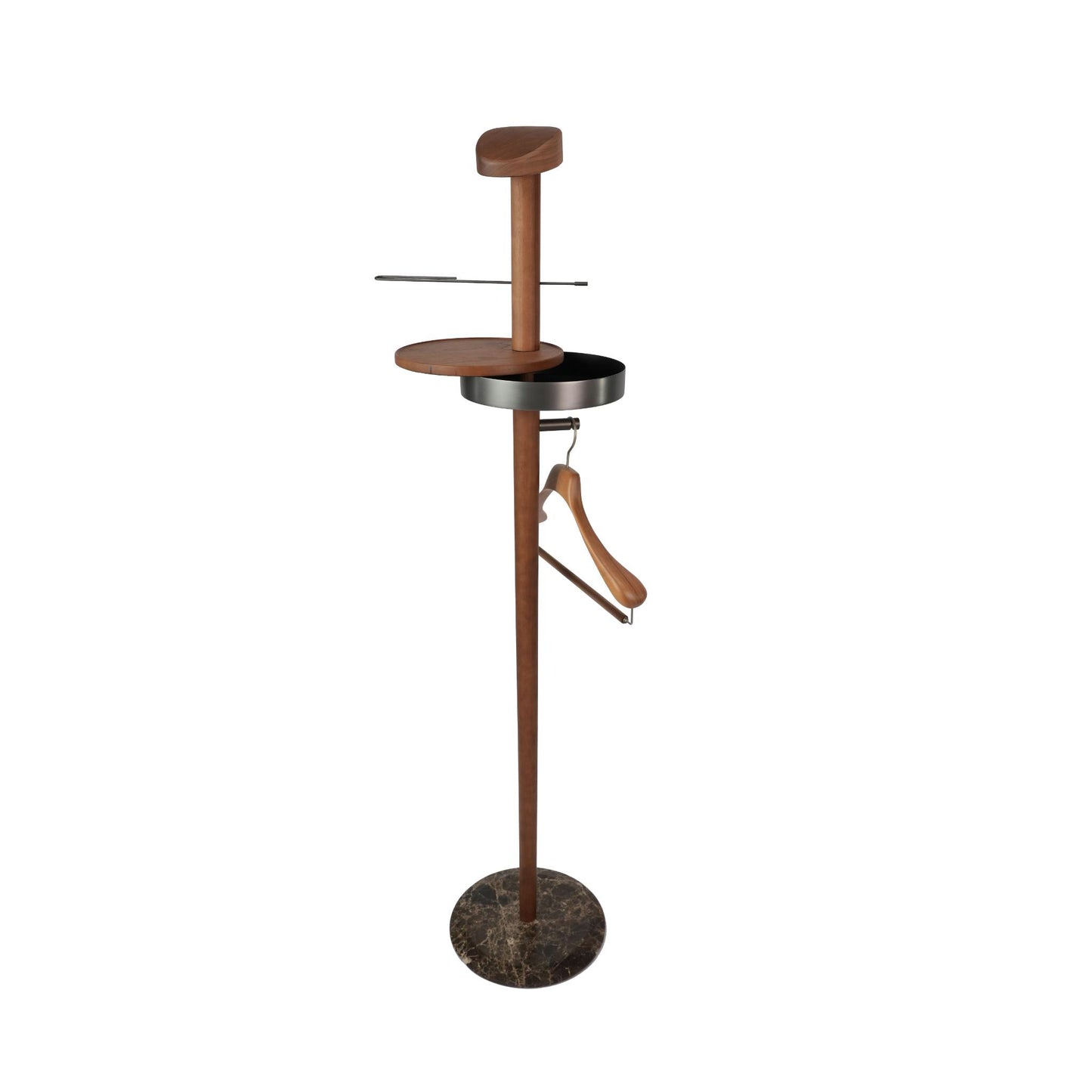 MORDERN COAT STAND WITH CONTOUR HANGER / TIE BAR BLACK