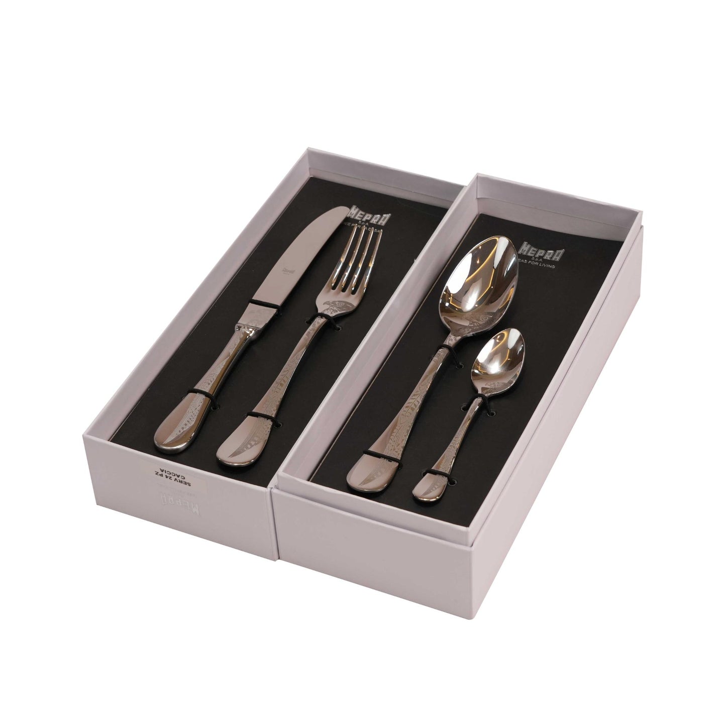 EPO PEL DESIGN CHAMPAGNE CUTLERY SET OF 24 PCS / CHAMPAGNE COLOR WITH DESIGN