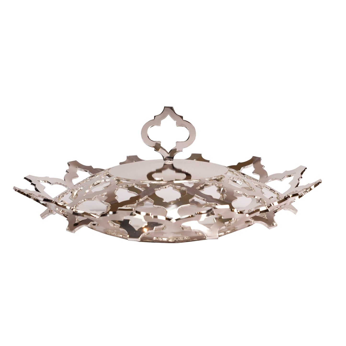 FRUITER BOWL WITH COVER / SILVER PLATED