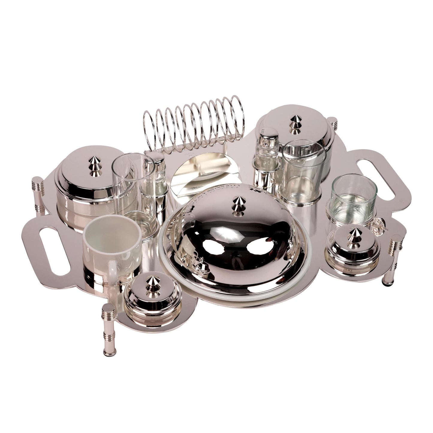 MODEL BREAKFAST SET TRAY / SILVER PLATED