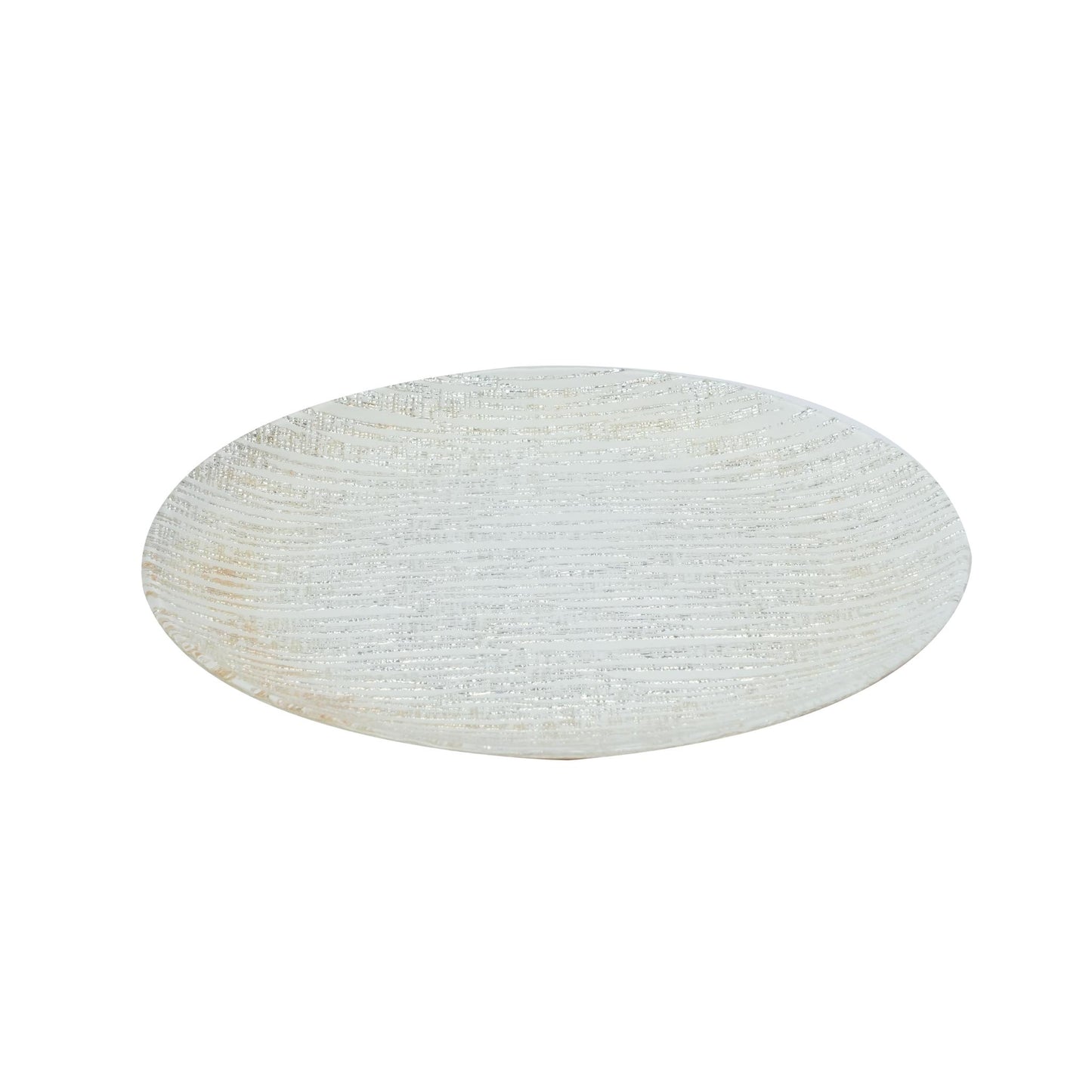 CIOTOLA FLAT ROUND PLATE SILVER