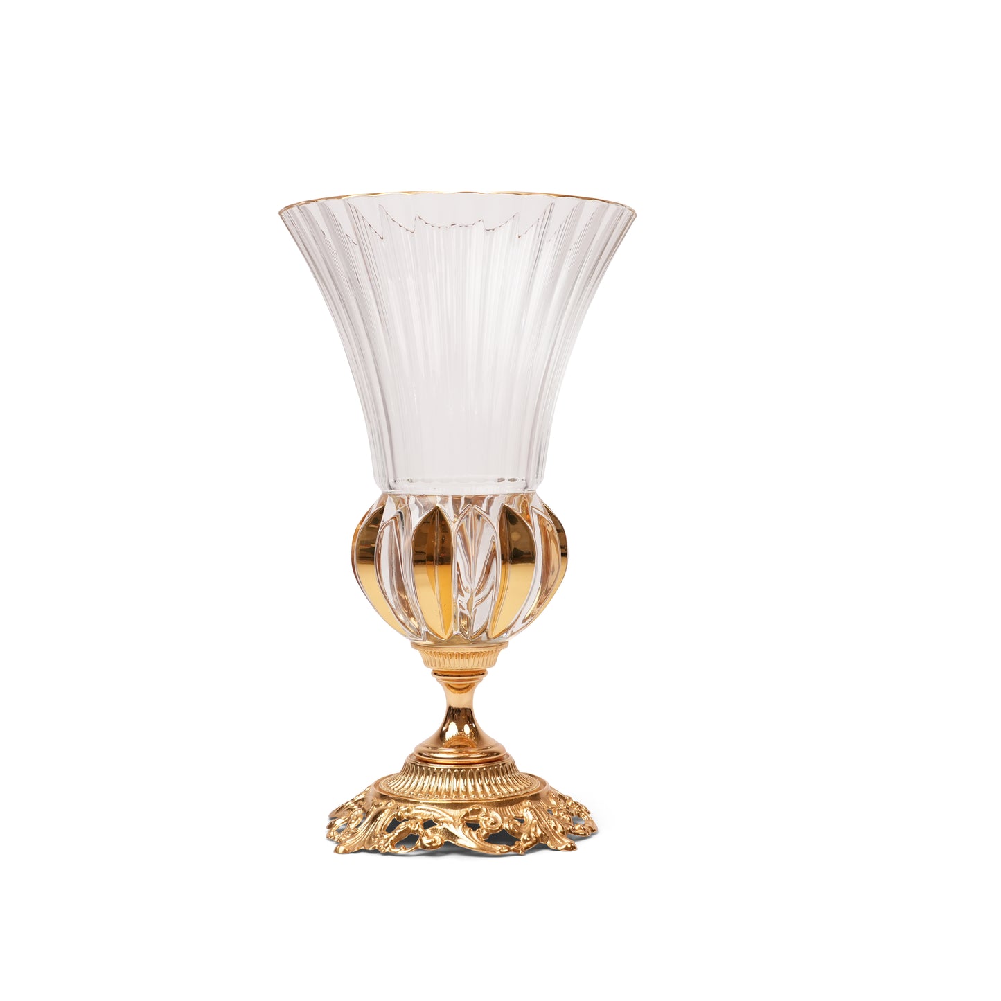 VASE WITH FOOT GOLD