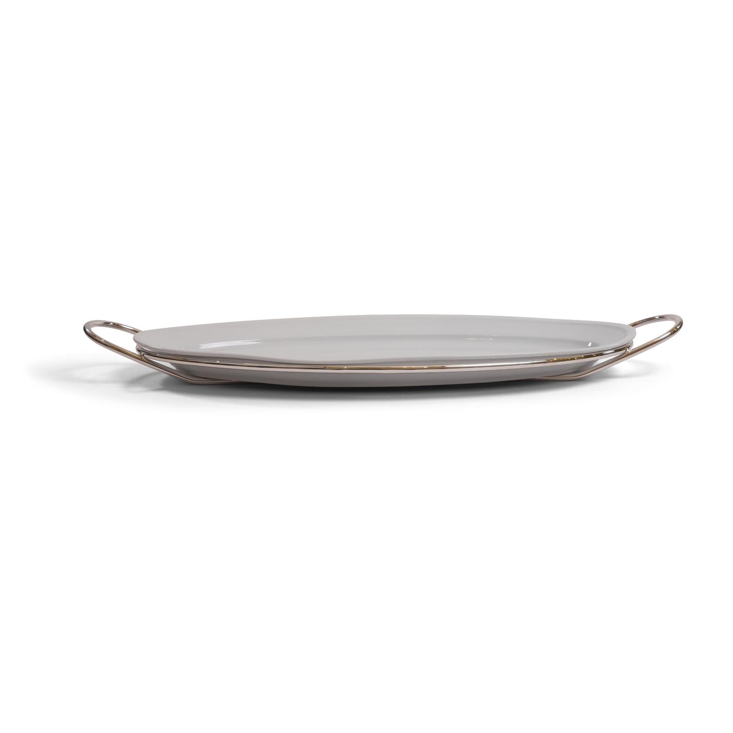 LINEA , OVAL FISH SERVING DISH WITH PORCELAIN