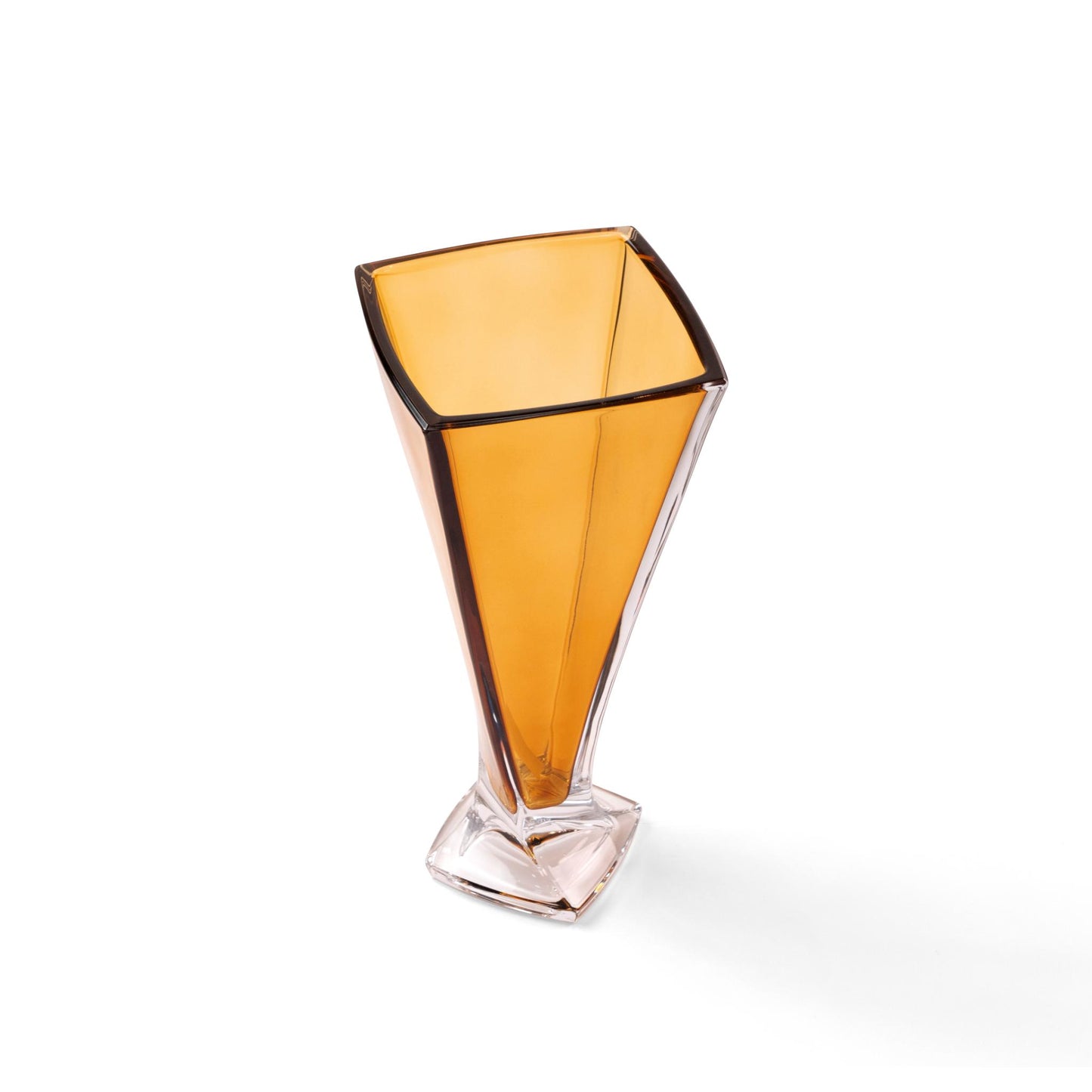 VASE QUADRO , DEEP AMBER