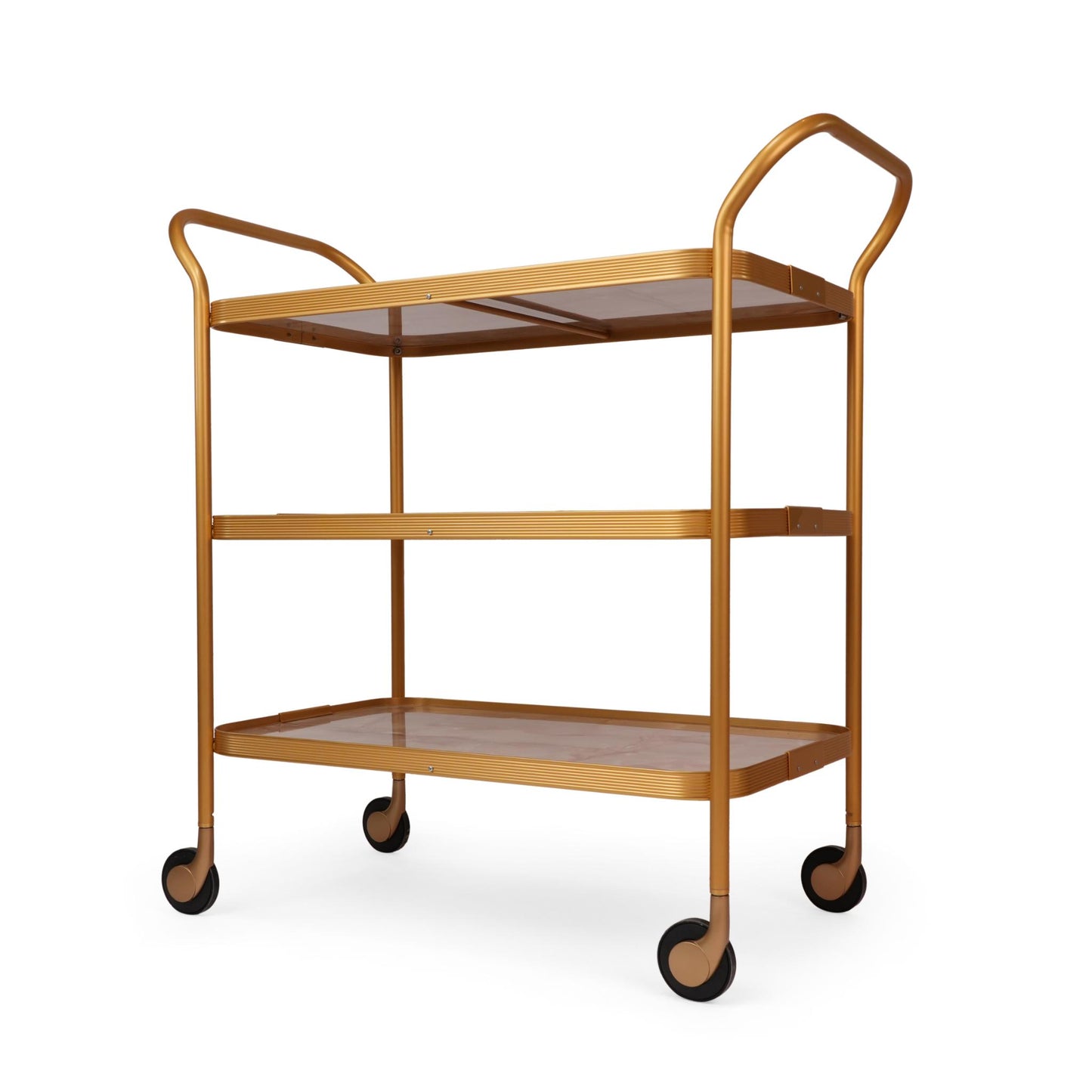 EXTRA LARGE KAYMET RIBBED TROLLEY ONYX / GOLD 3 LAYERS