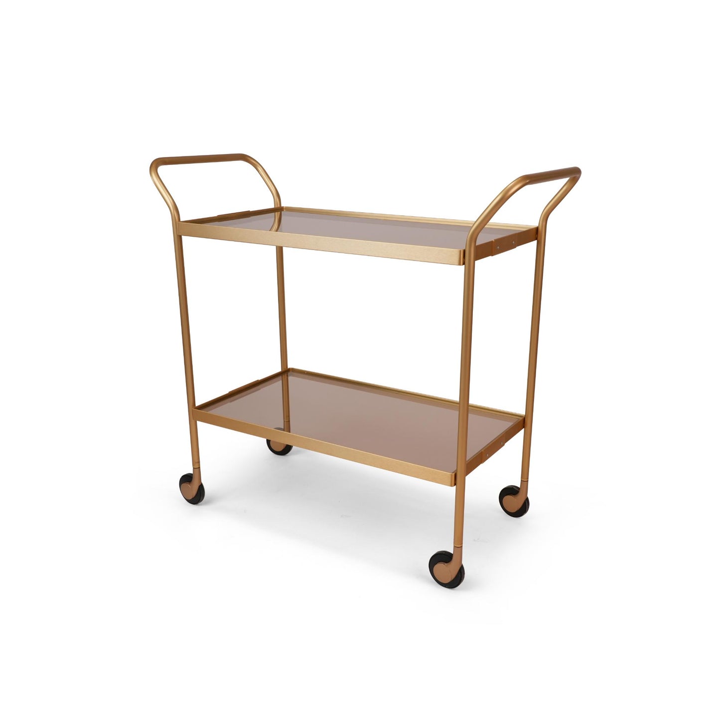 TROLLEY . GLASS / GOLD 2 LAYER