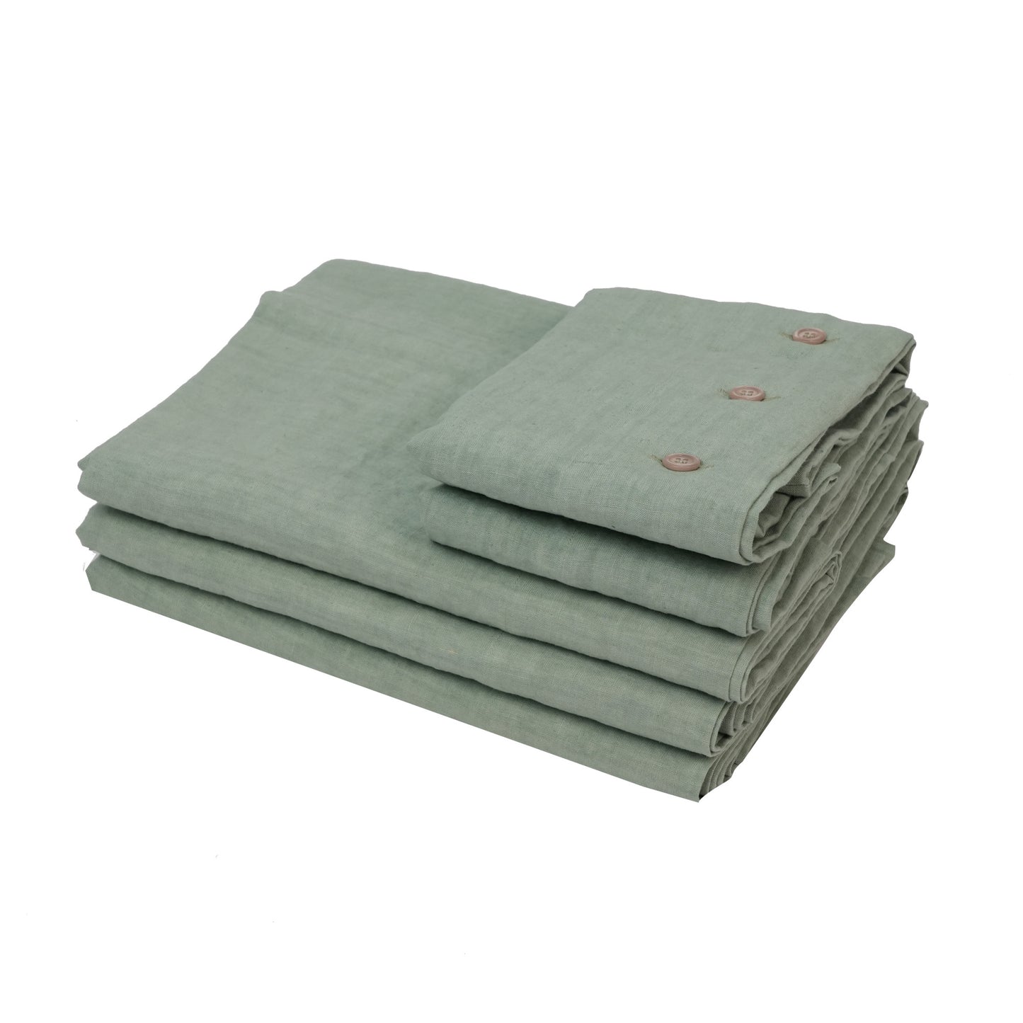 DUVET COVER LINEN GREEN