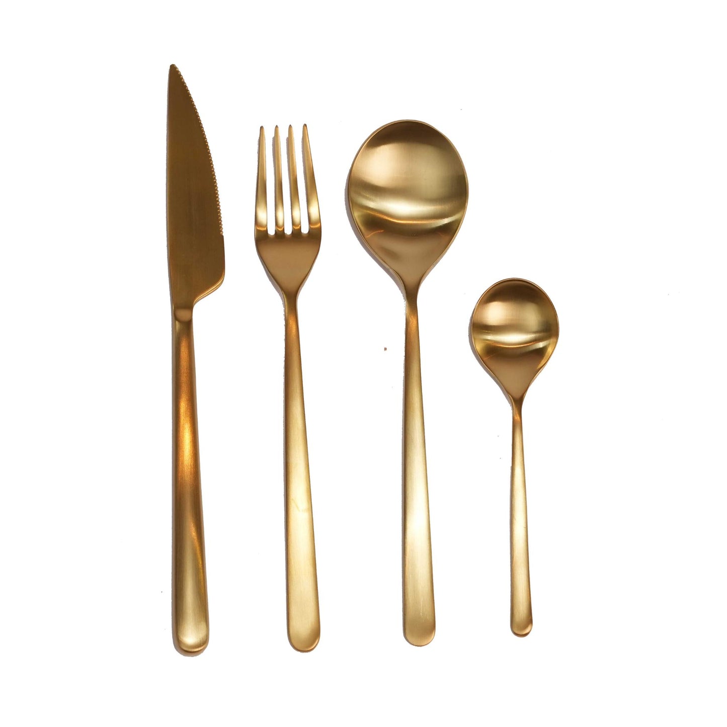 MEPRA LINEA ICE ORO DESIGN  CUTLERY SET OF  24 PCS / GOLD