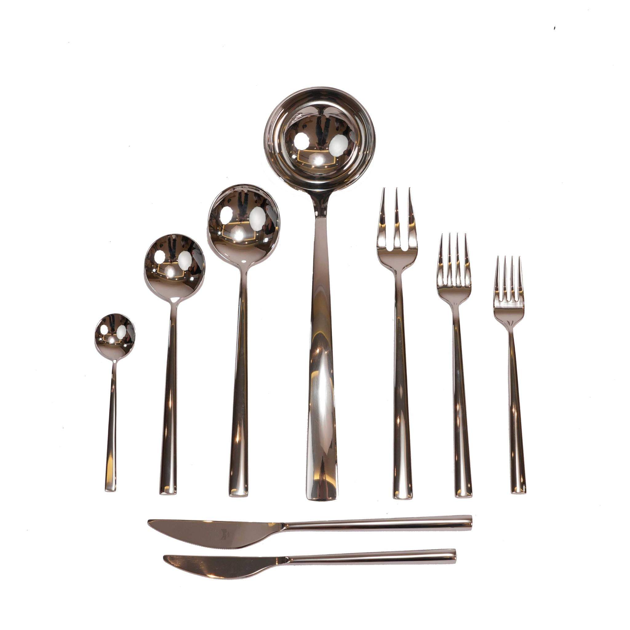 MEPRA MOVIDA DESIGN  CUTLERY SET OF 75 PCS / SILVER