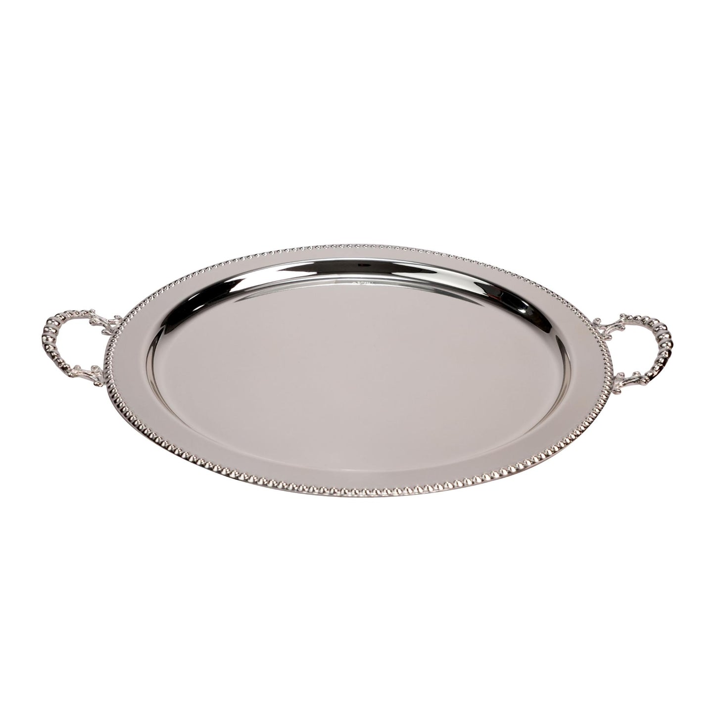ROUND TRAY , BUBBLE DESIGN / SILVER PLATED