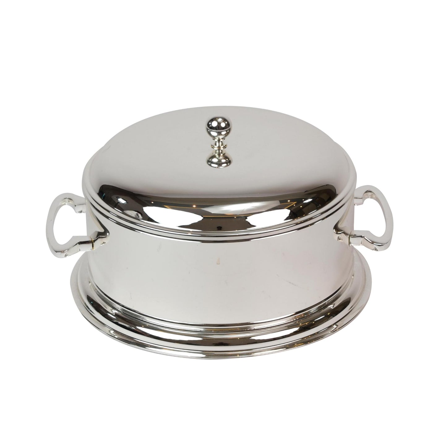 MEDIUM  ROUND  CASSEROLE  - SILVER   PLATED