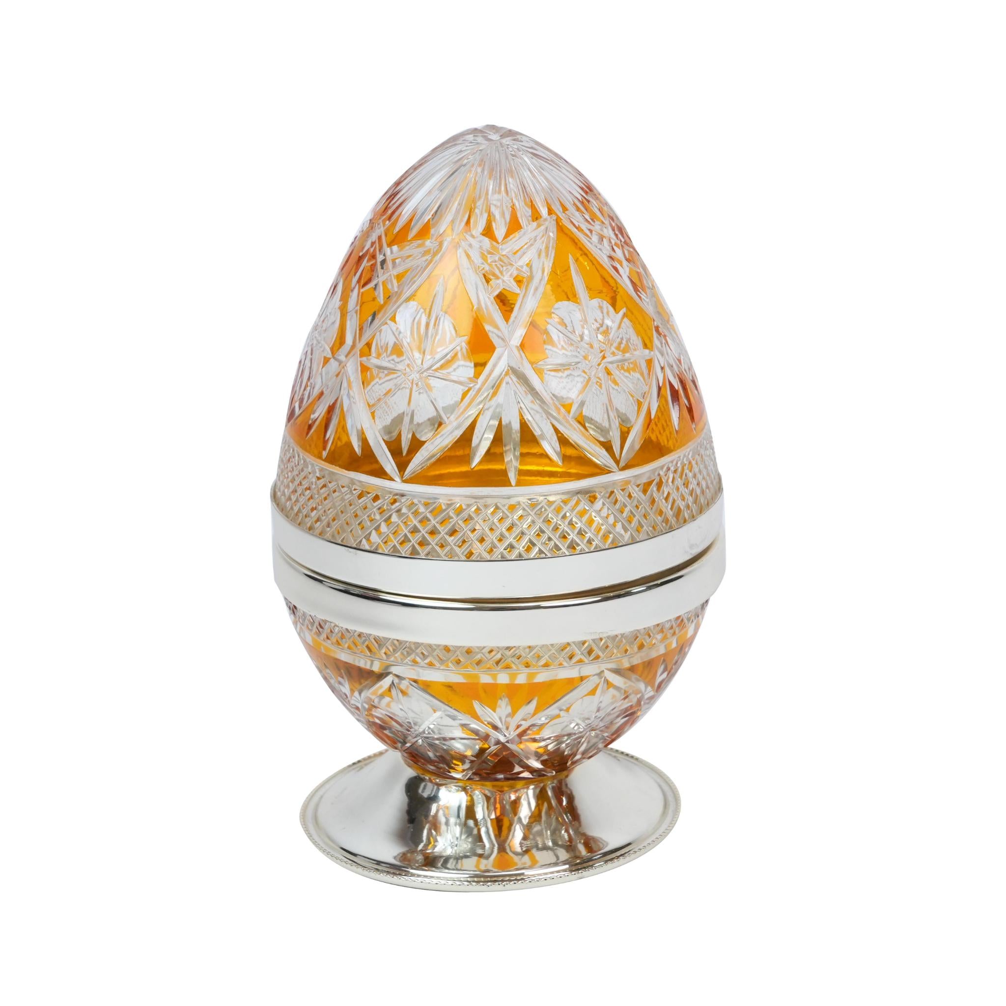 EGG SHAPED INCENSE BURNER- AMBER