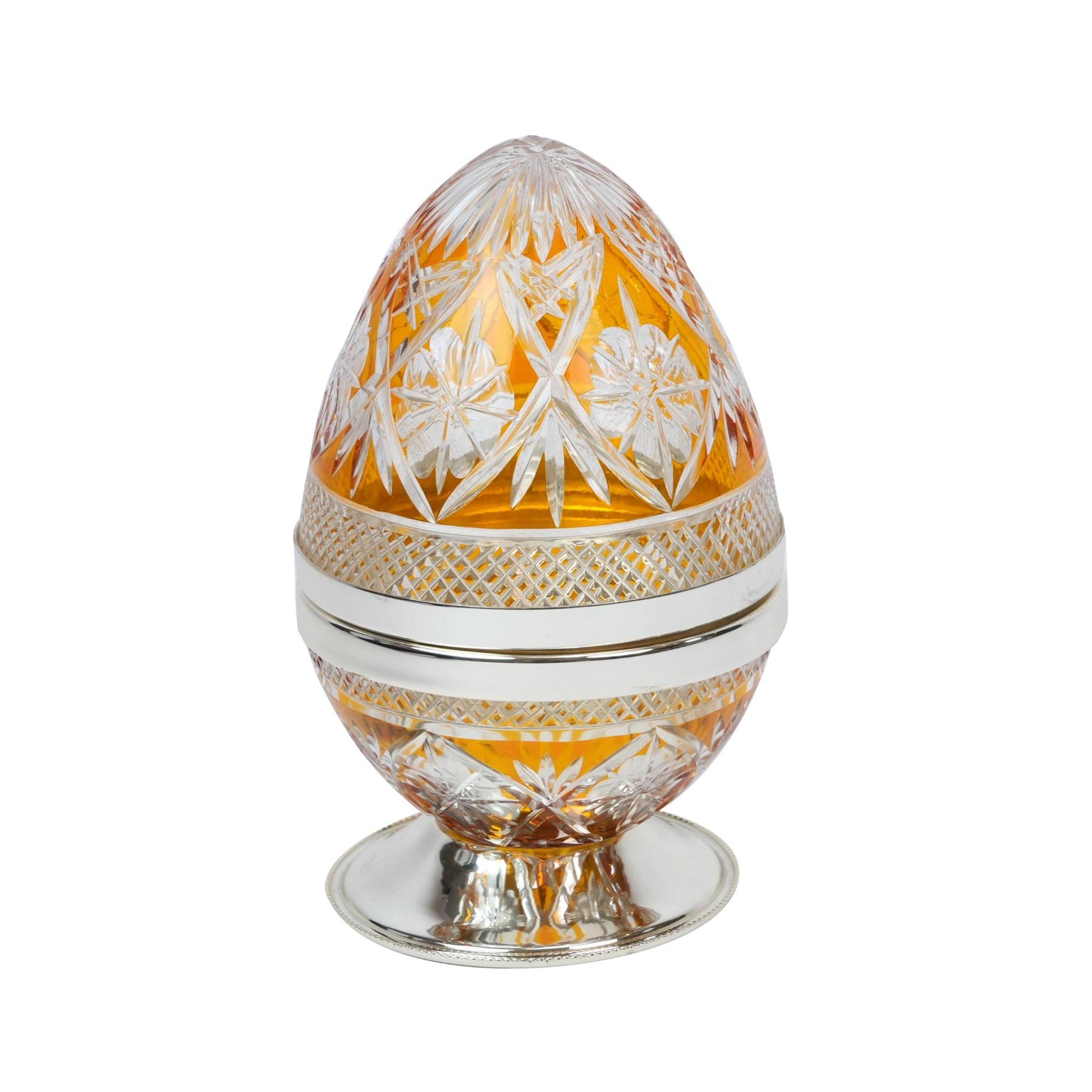 EGG SHAPED INCENSE BURNER- AMBER
