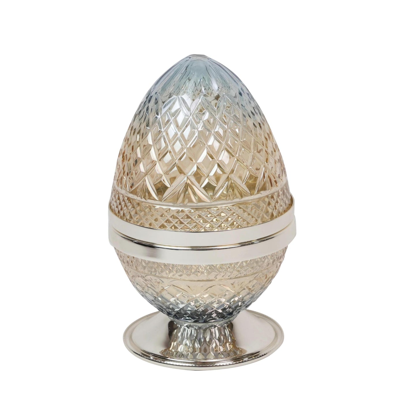EGG SHAPED INCENSE BURNER BLUE OMBRE