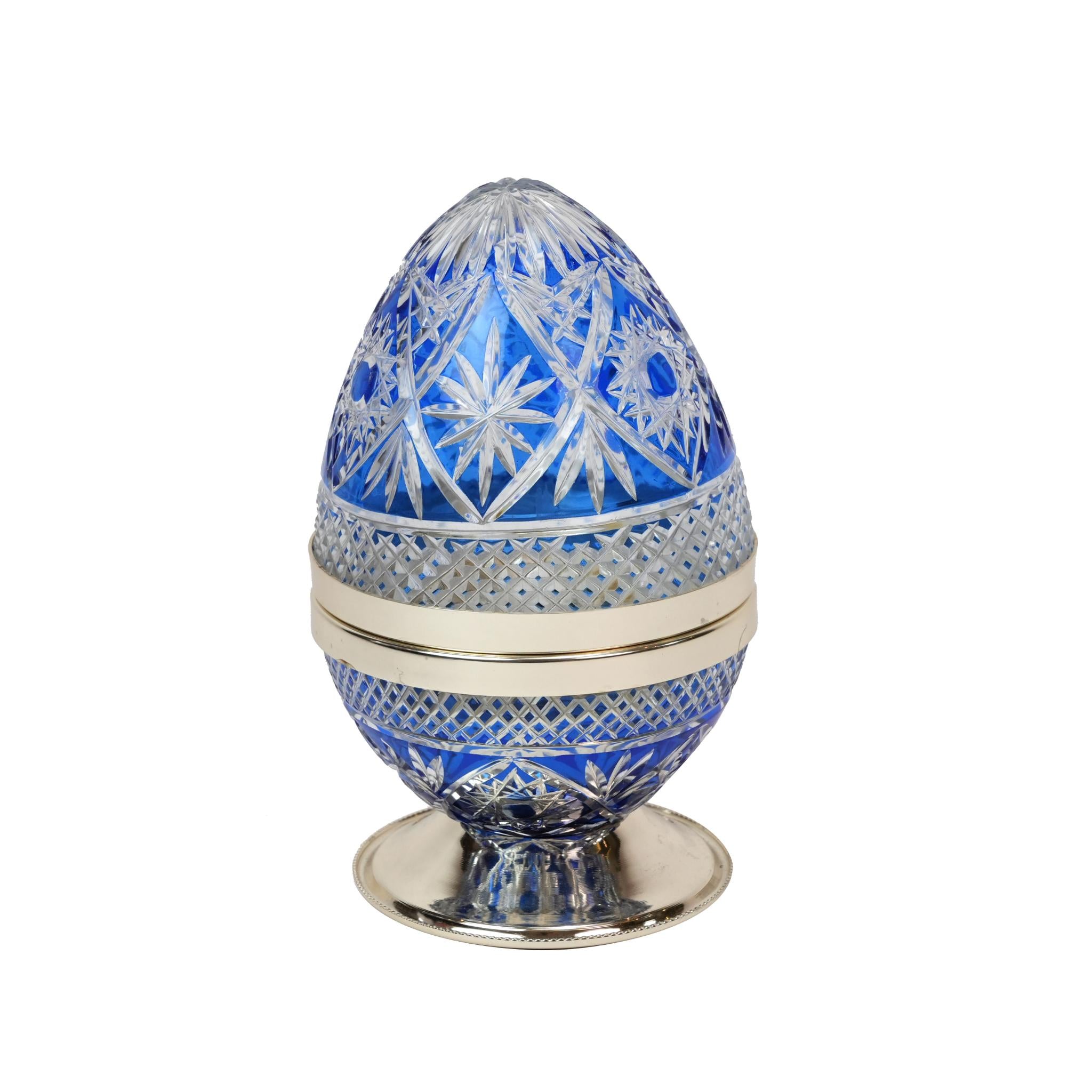 EGG INCENSE BURNER DARK BLUE