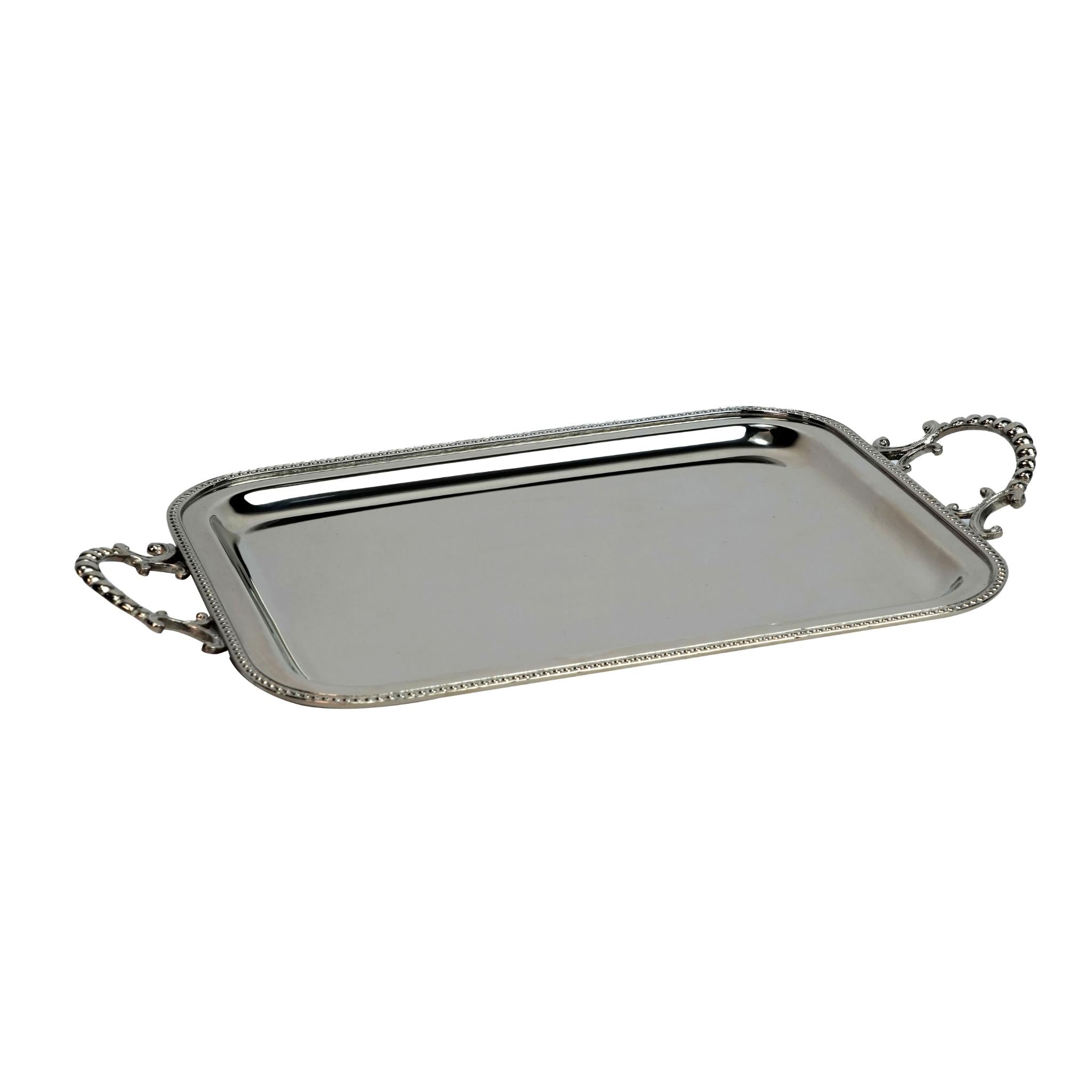 TRAY WITH HABLA  DOTTED DESIGN / CHROME FINISH
