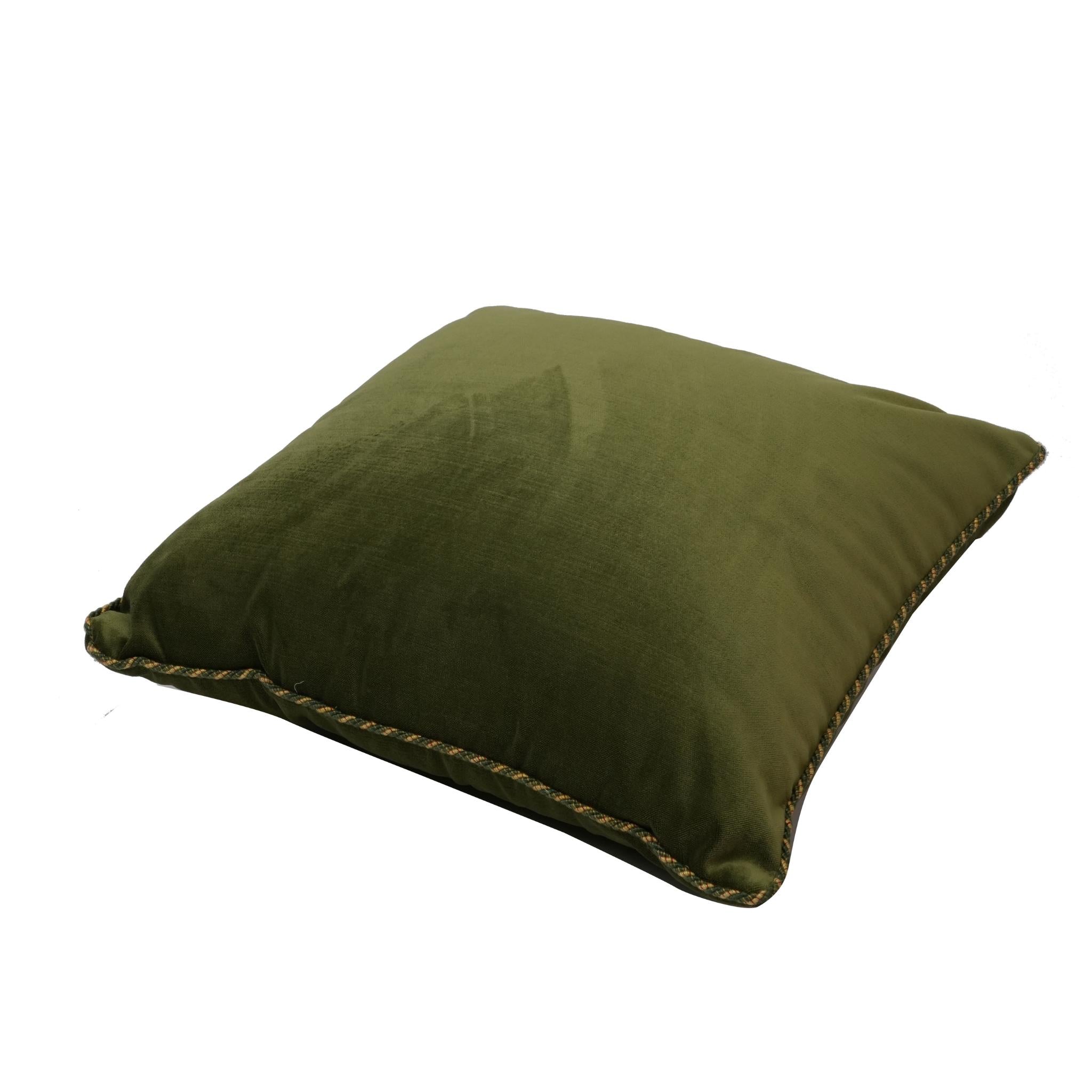 CUSHION VELOUR LIGHT GREEN