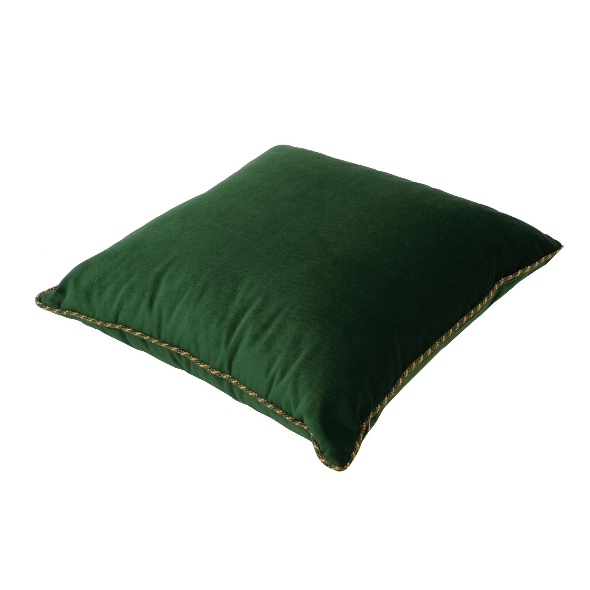 CUSHION VELOUR DARK GREEN