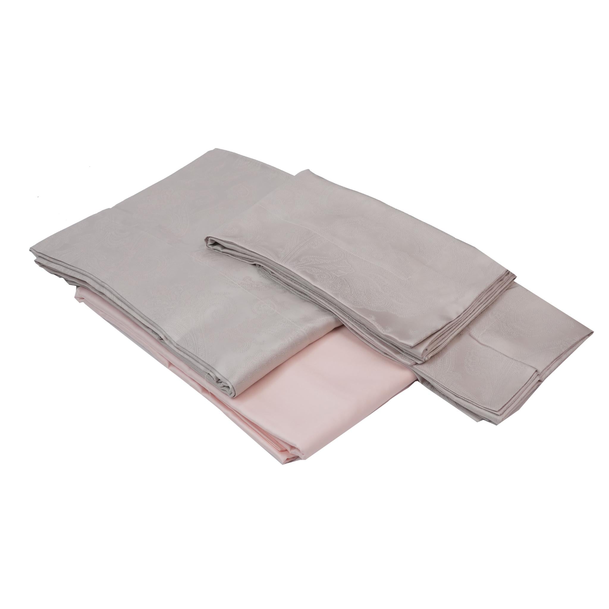 SHEET SET MH5 600 TC JACQUARD LIGHT PINK