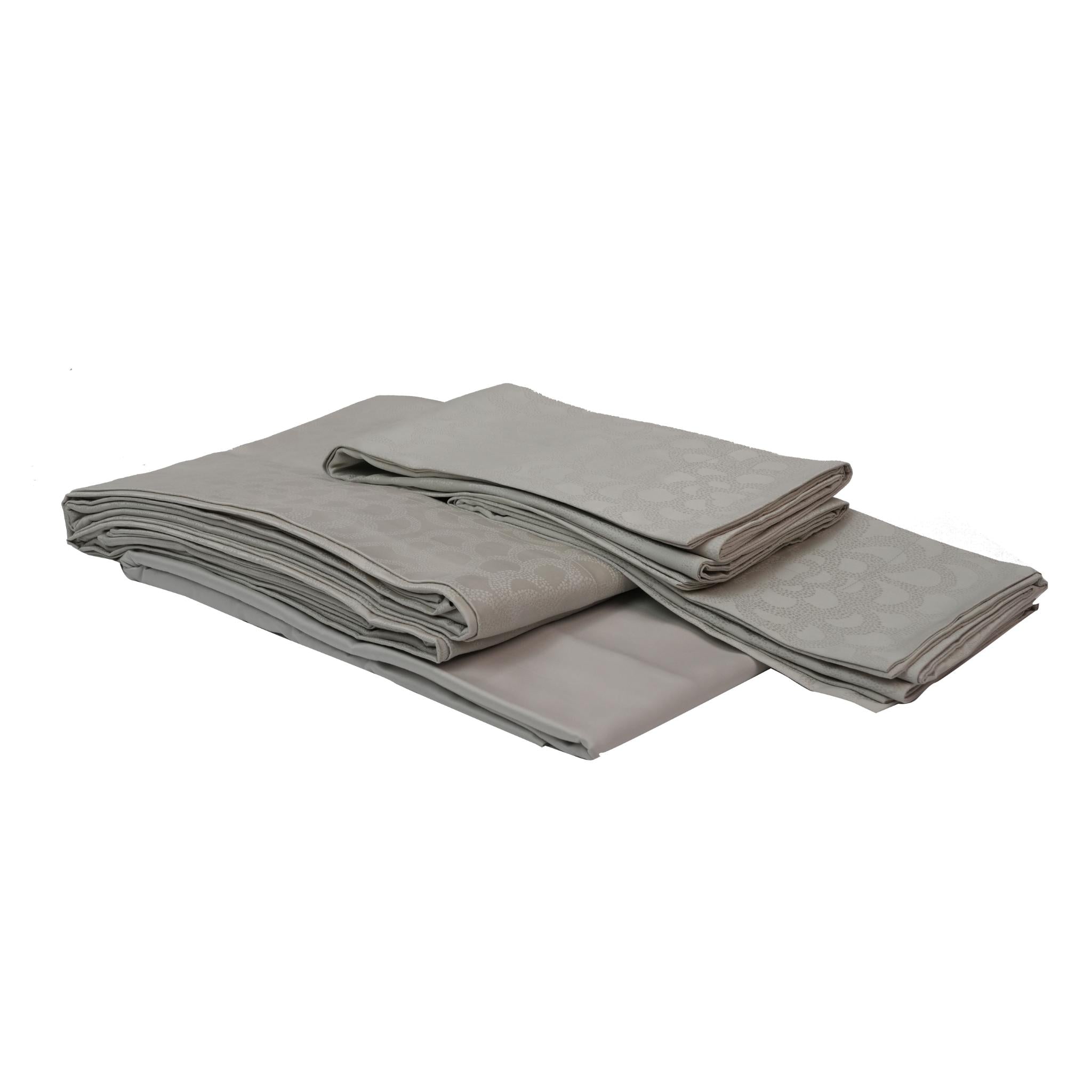 SHEET SET MH53 550 TC JACQUARD SILVER