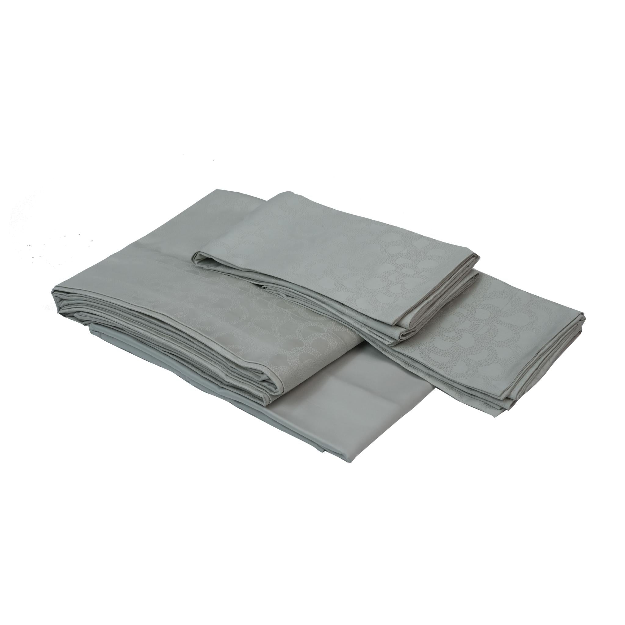 SHEET SET MH53 550 TC JACQUARD SILVER