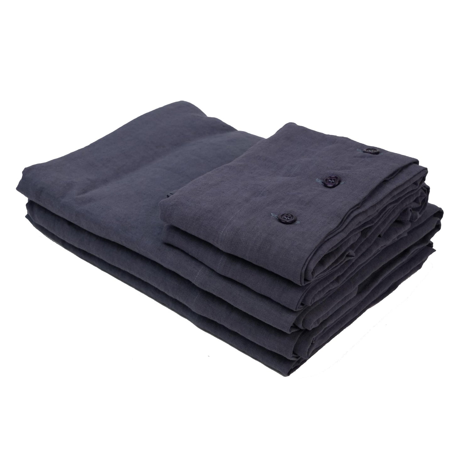 FLAT SHEET LINEN NAVY BLUE