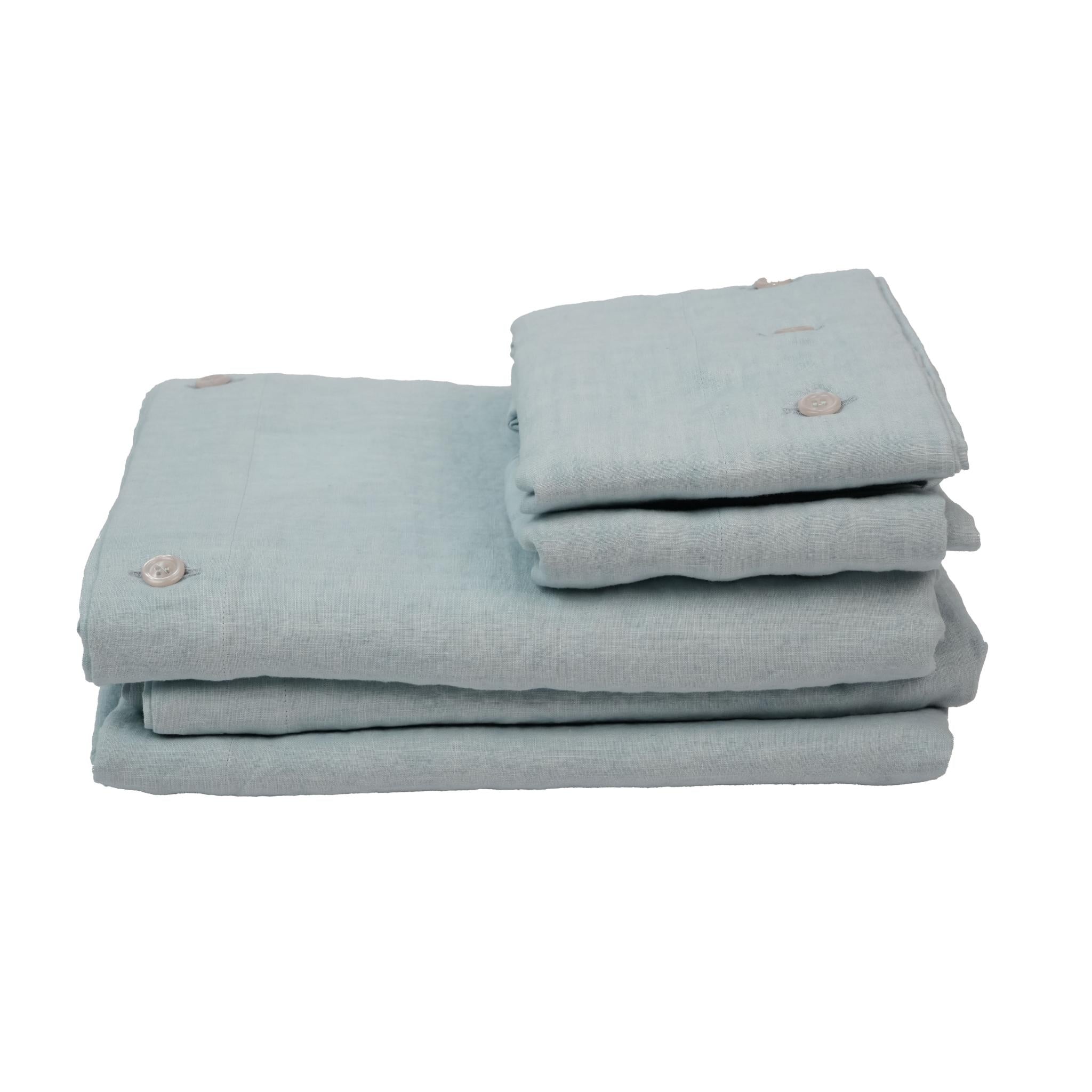 PILLOWCASES LINEN LIGHT BLUE