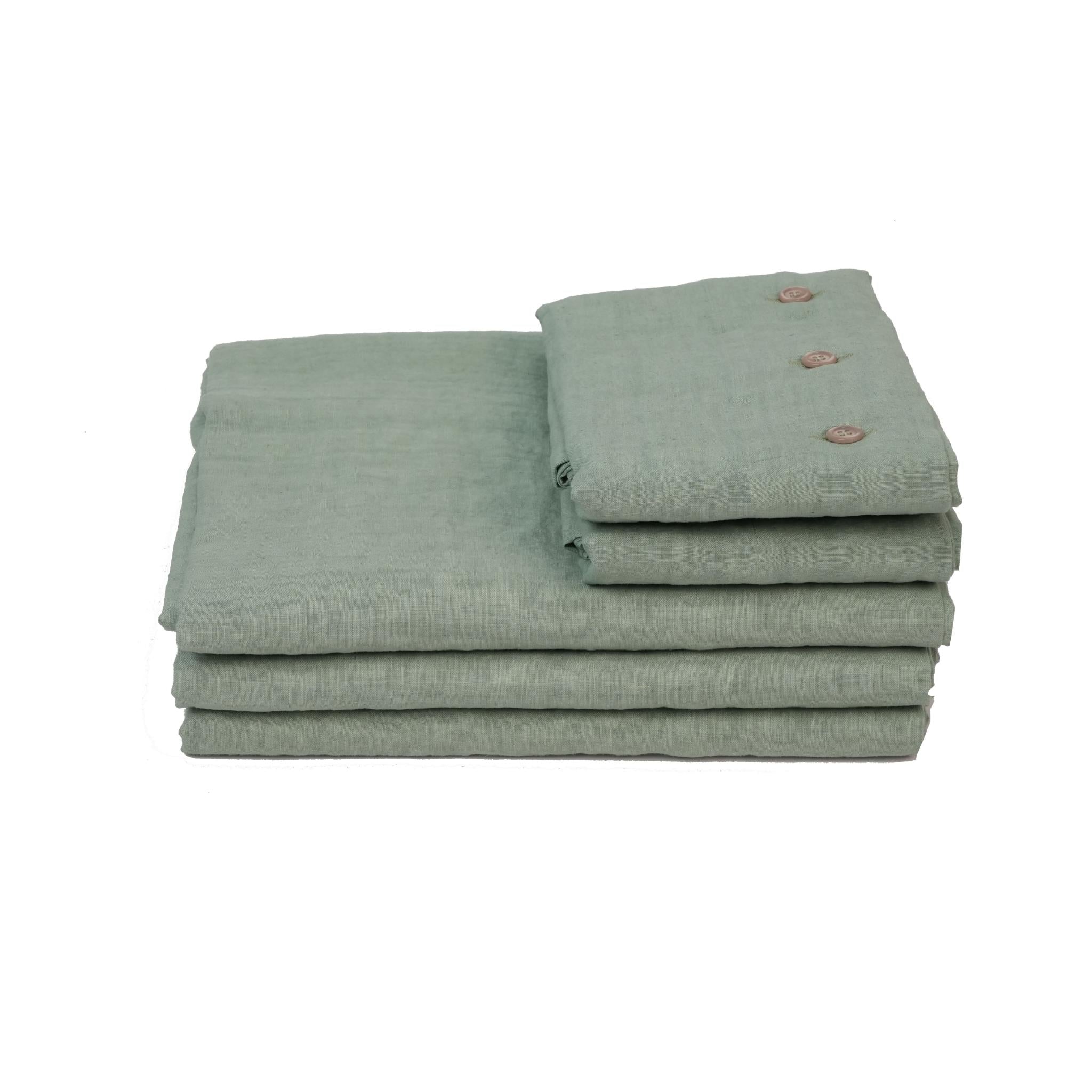 PILLOWCASE LINEN GREEN