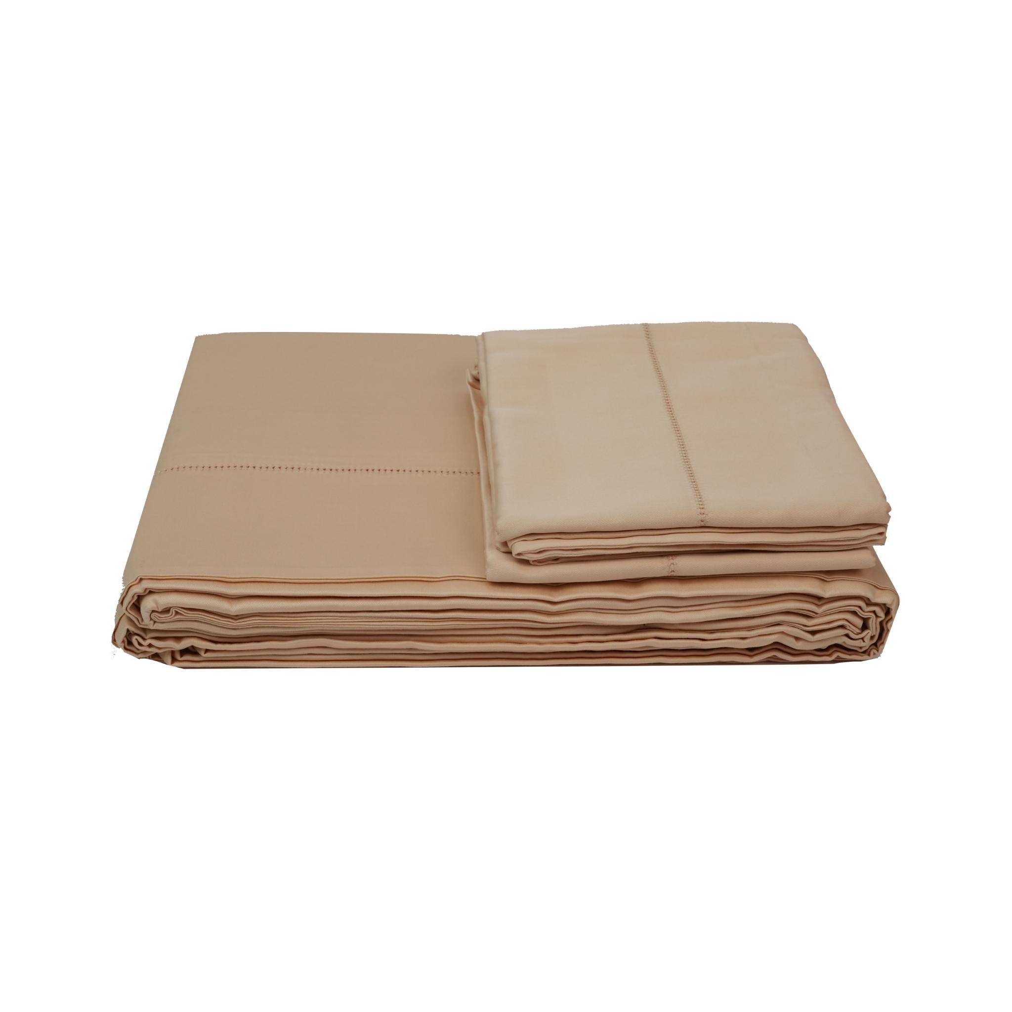 FITTED SHEET COTTON OCHRE