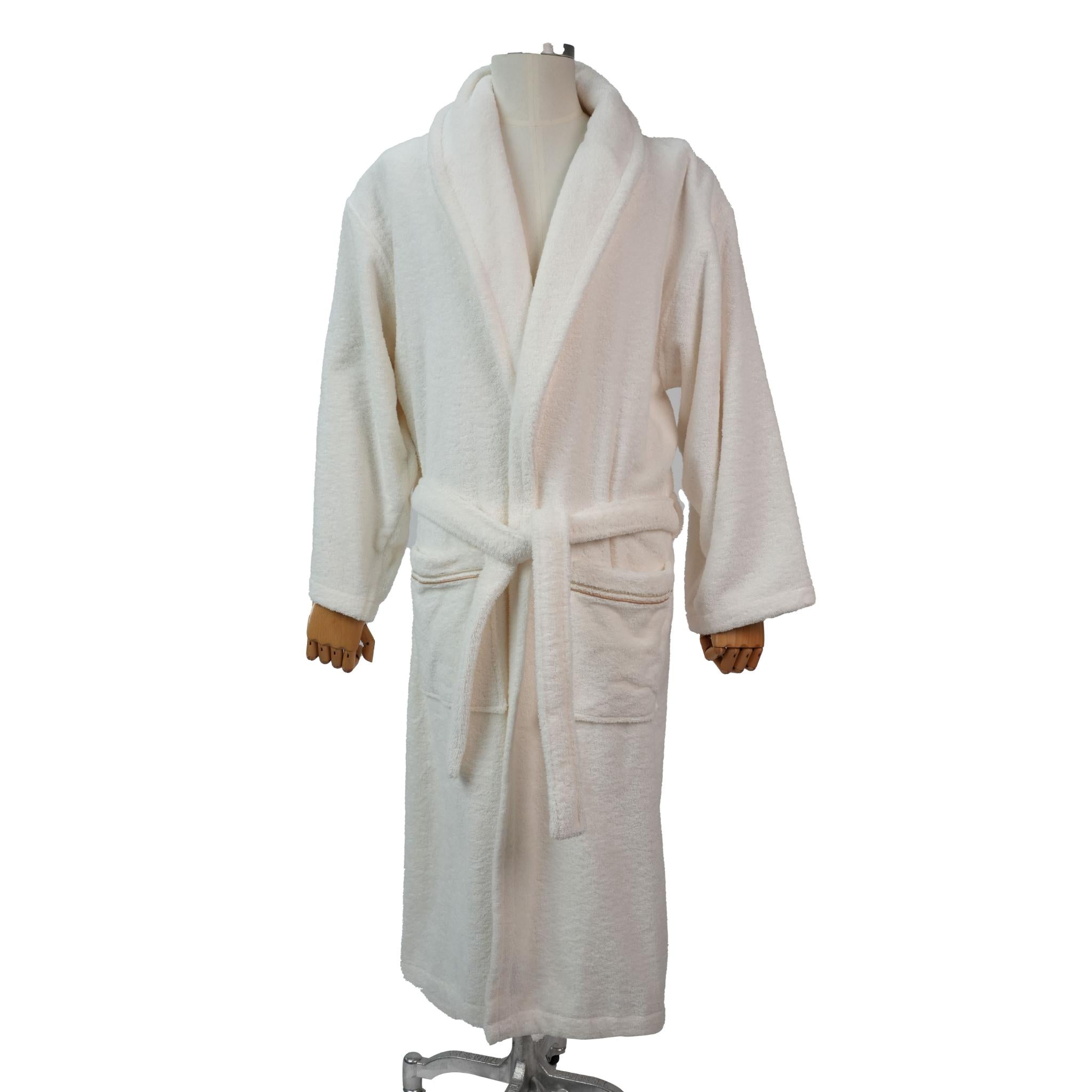 BATHROBE FOR MEN FORMA OFF WHITE / BROWN LINE