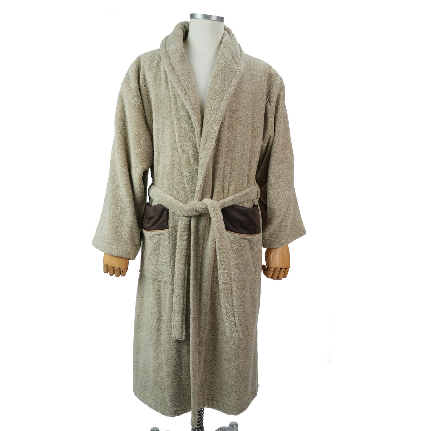 BATHROBE FOR MAN GARDEN  DESIGN DARK BROWN