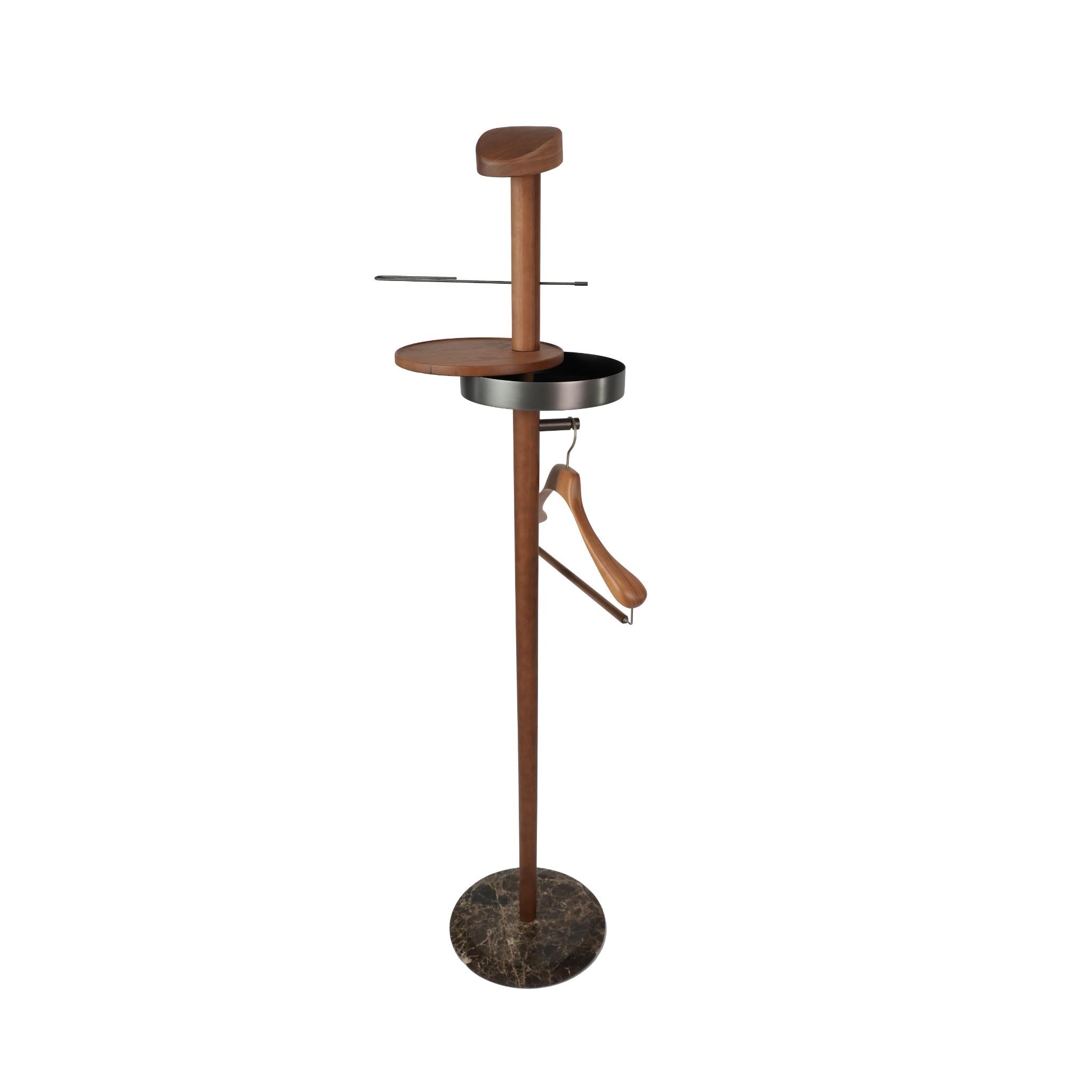 MORDERN COAT STAND WITH CONTOUR HANGER / TIE BAR BLACK