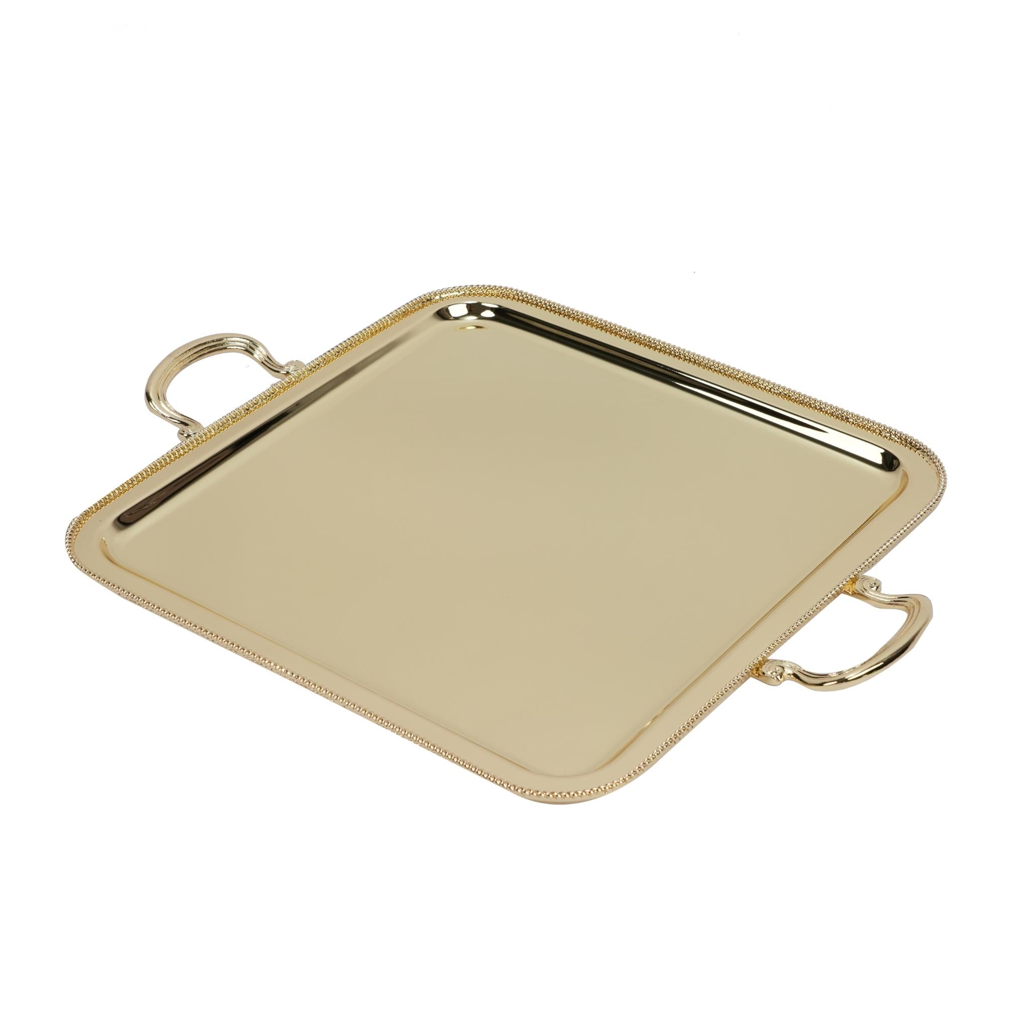 SQUARE TRAY / GOLD  PLATED