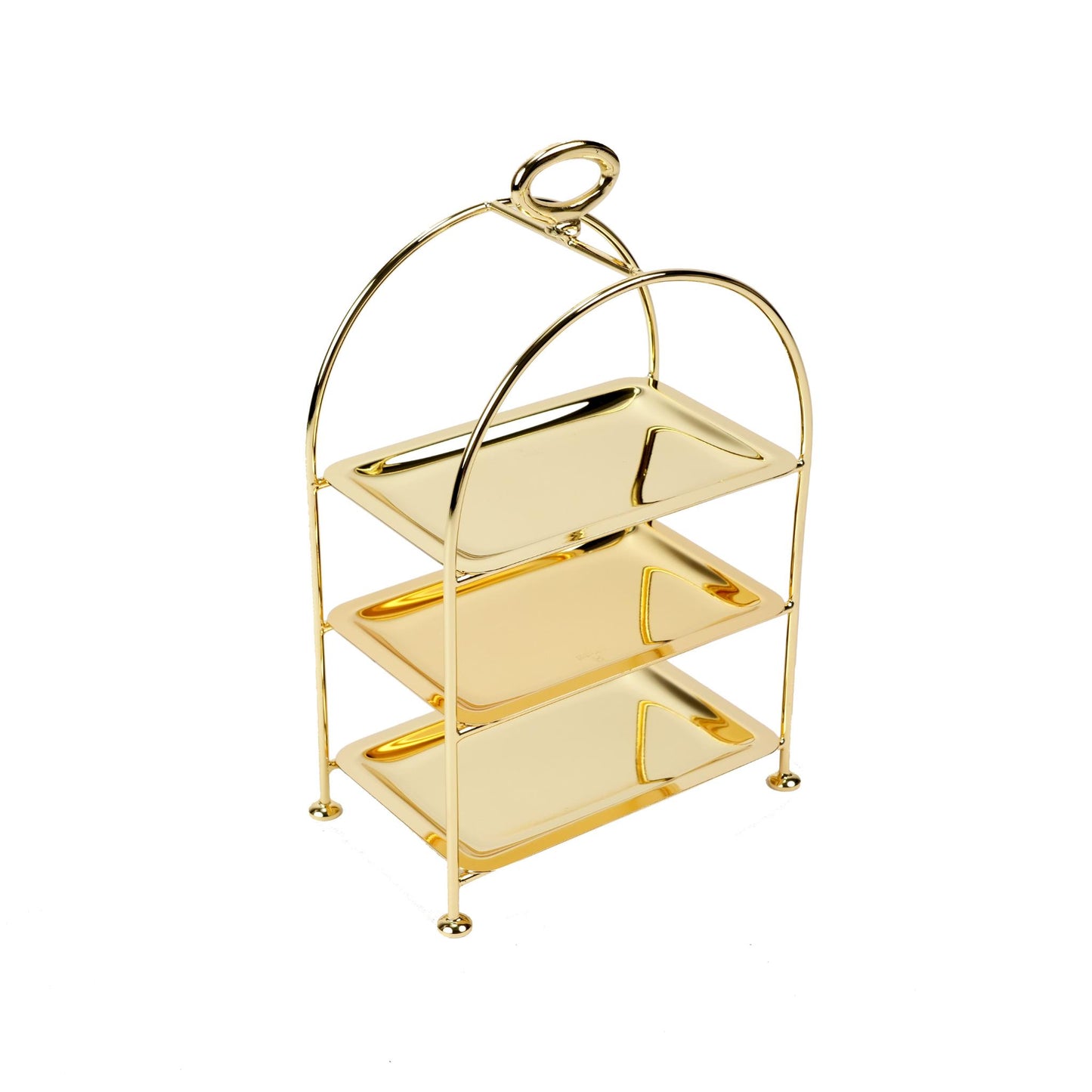 AFTERNOON TEA STAND 3 LAYERS / GOLD PLATED