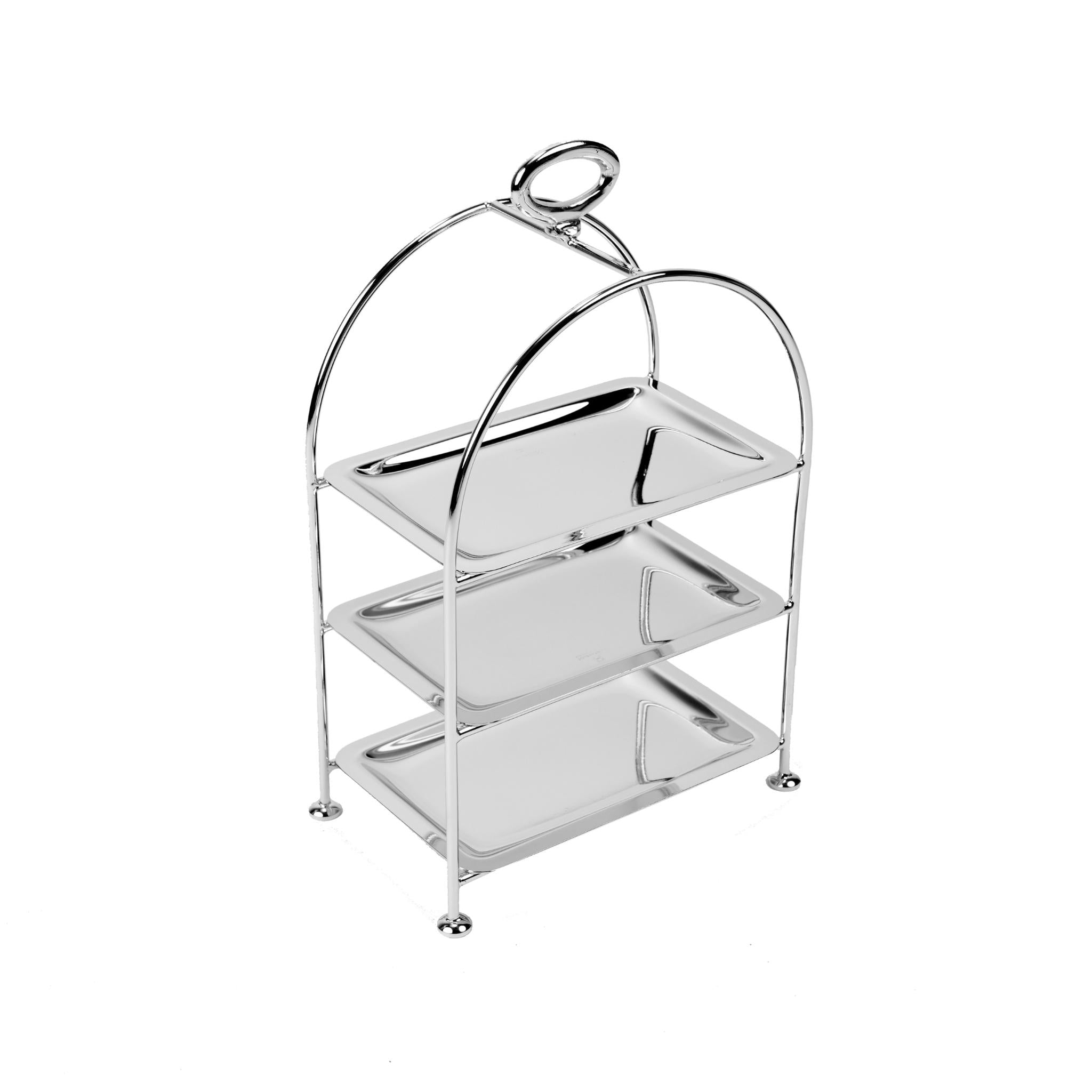 AFTERNOON TEA STAND 3 LAYERS / SILVER  PLATED