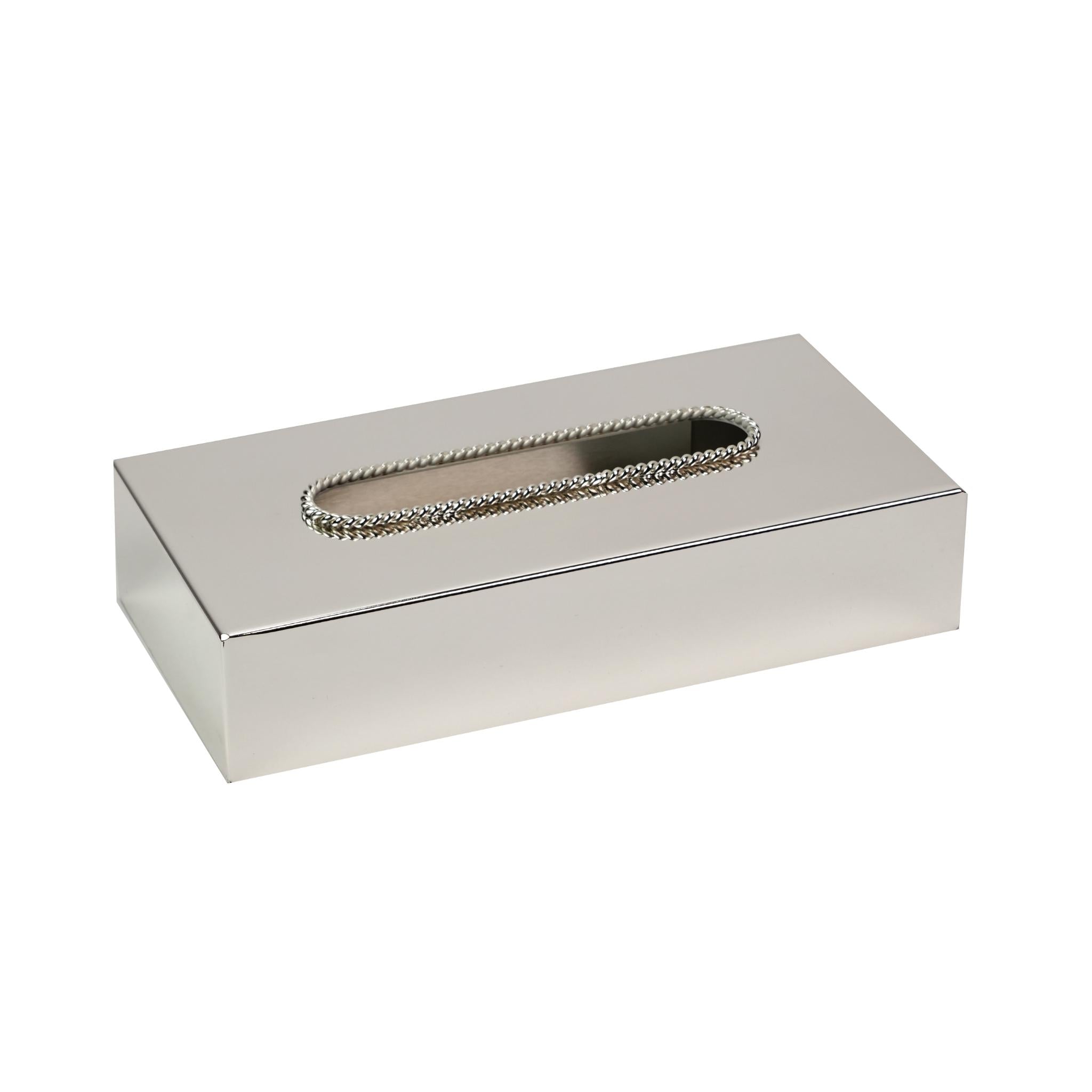 KLEENEX BOX  WITH S2 DECOR DESIGN / SILVER PLATED