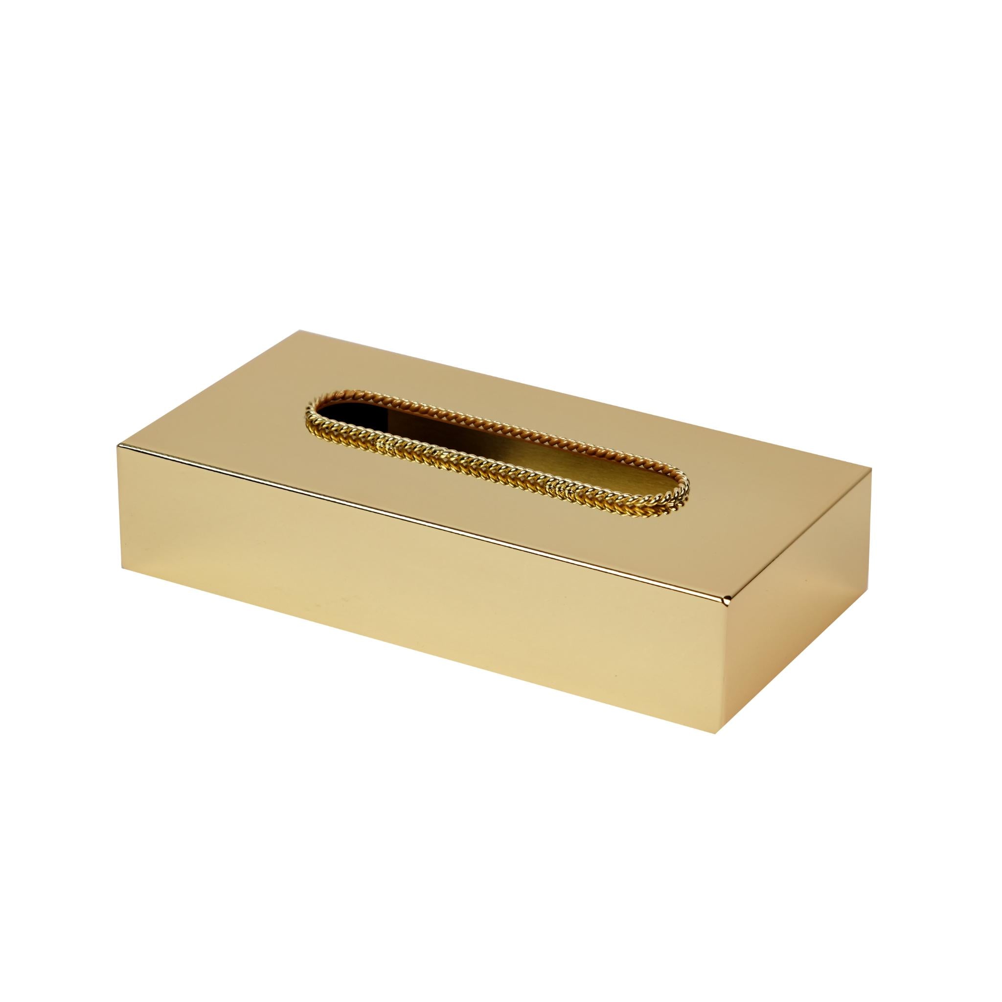 KLEENEX BOX  WITH S2 DECOR DESIGN / GOLD  PLATED