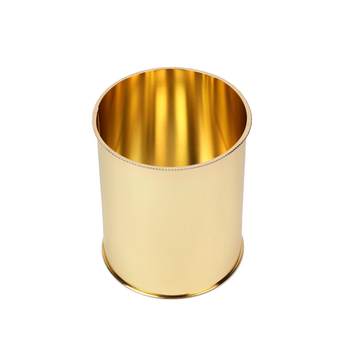 TRASH BIN .  S2 DECOR DESIGN  / GOLD PLATED