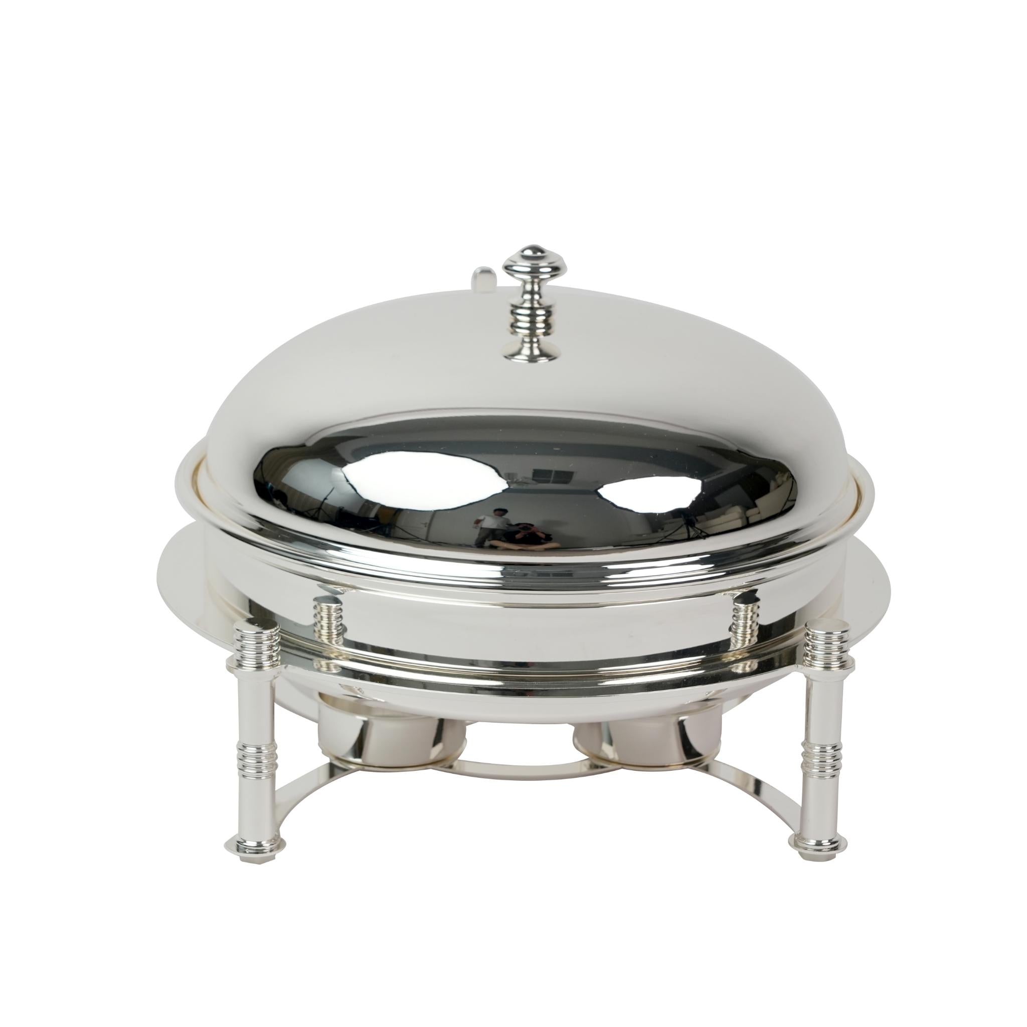 ROUND CONTAINER WITH COVER ,  PORCELAIN INSIDE   , CASE FOR CANDELS / SILVER PLATED