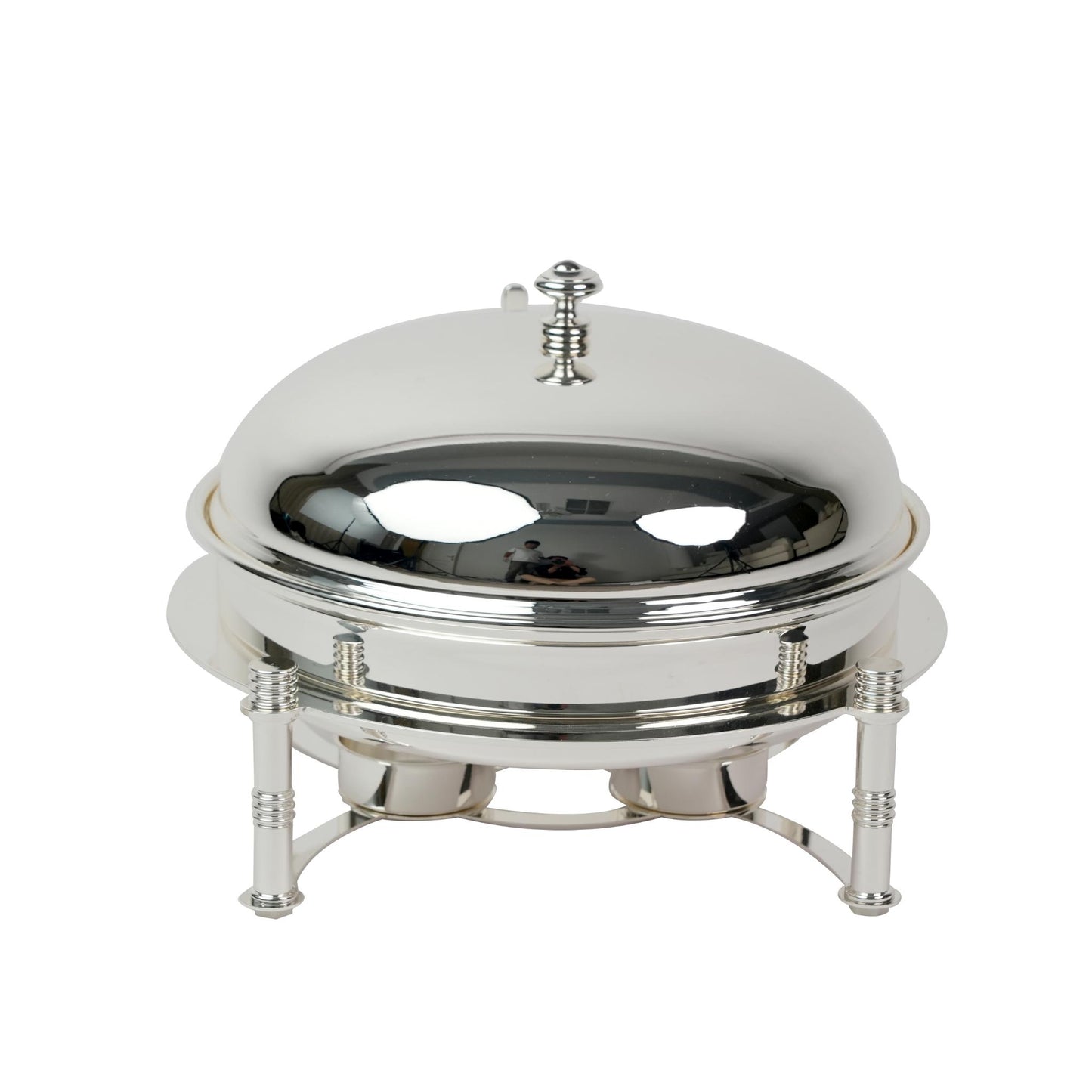 ROUND CONTAINER WITH COVER ,  PORCELAIN INSIDE   , CASE FOR CANDELS / SILVER PLATED