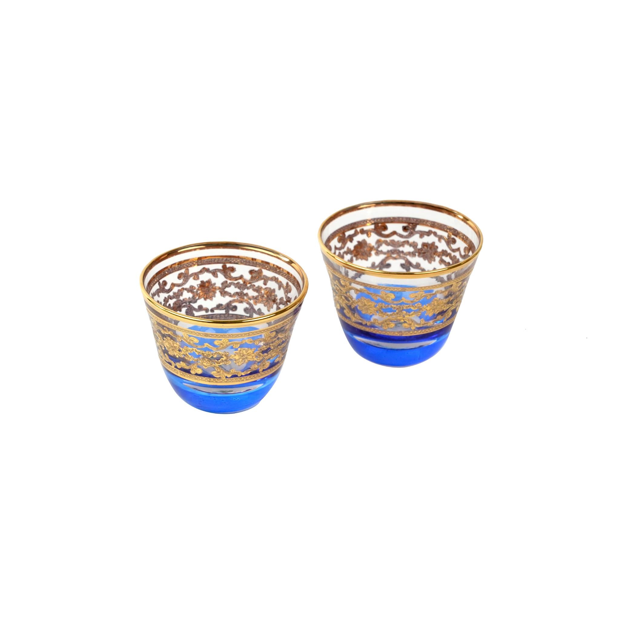 DIAMOND FLOWERS BLUE GOLD