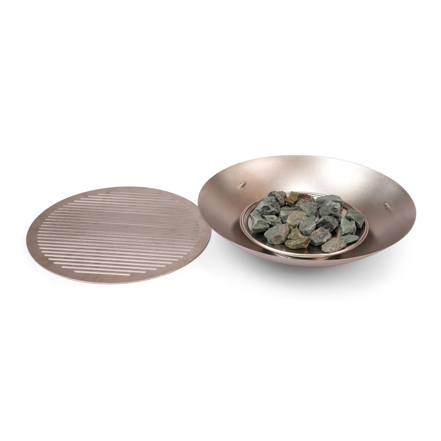 TABLE GRILL WITH NATURAL STONES