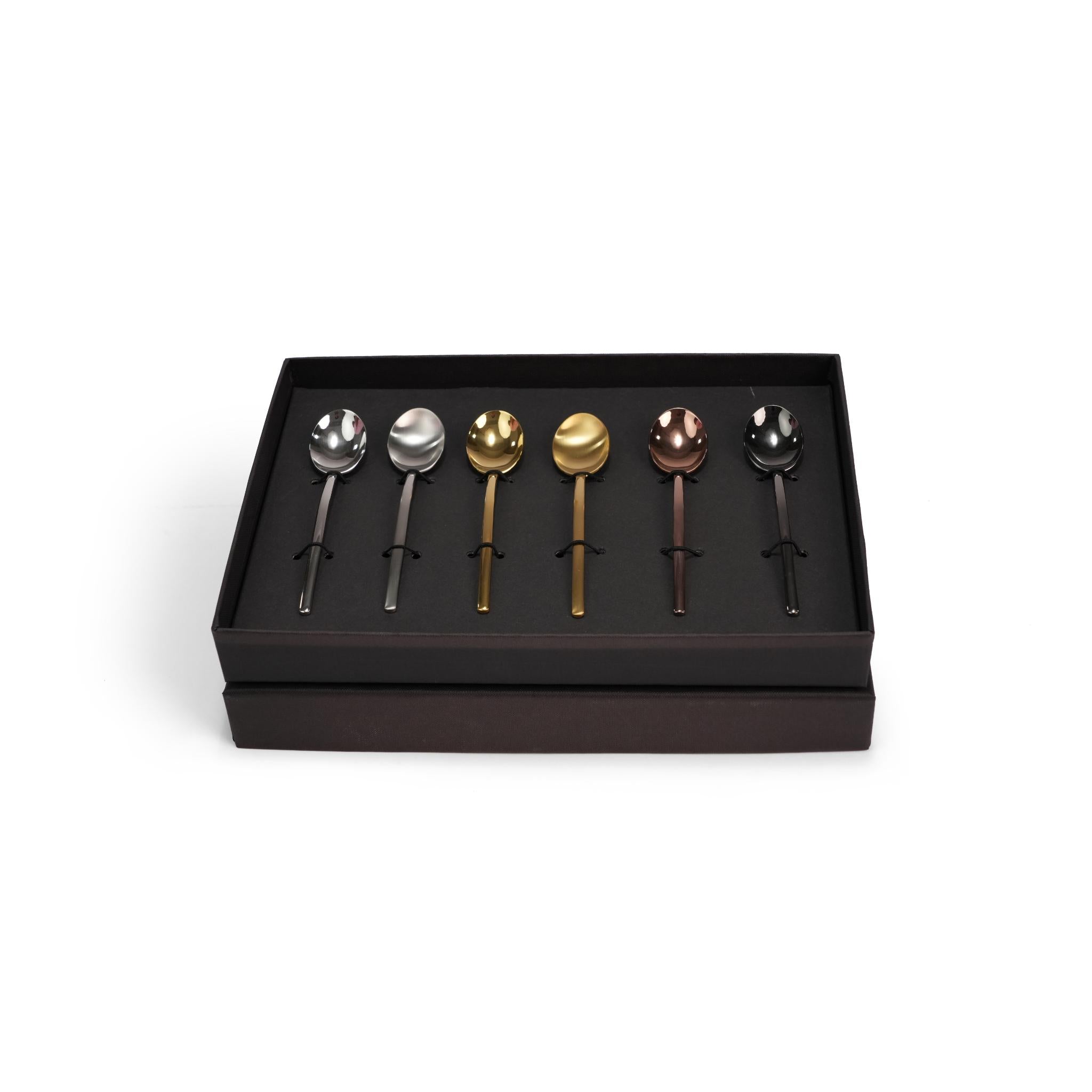 ASSORTED COLOURS SETS / TEASPOONS DUE  6 PCS