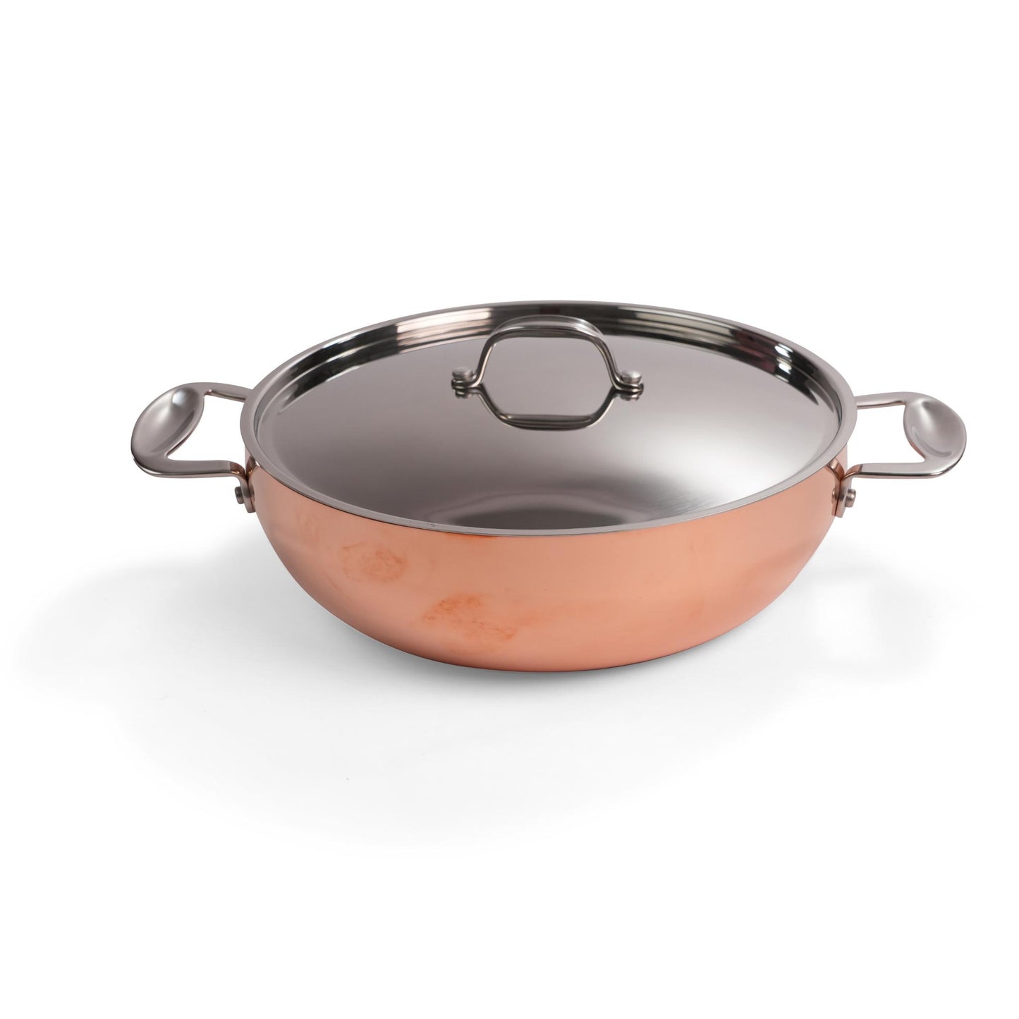 TRY PLY FRYING PAN 2 HANDLES WITH LID