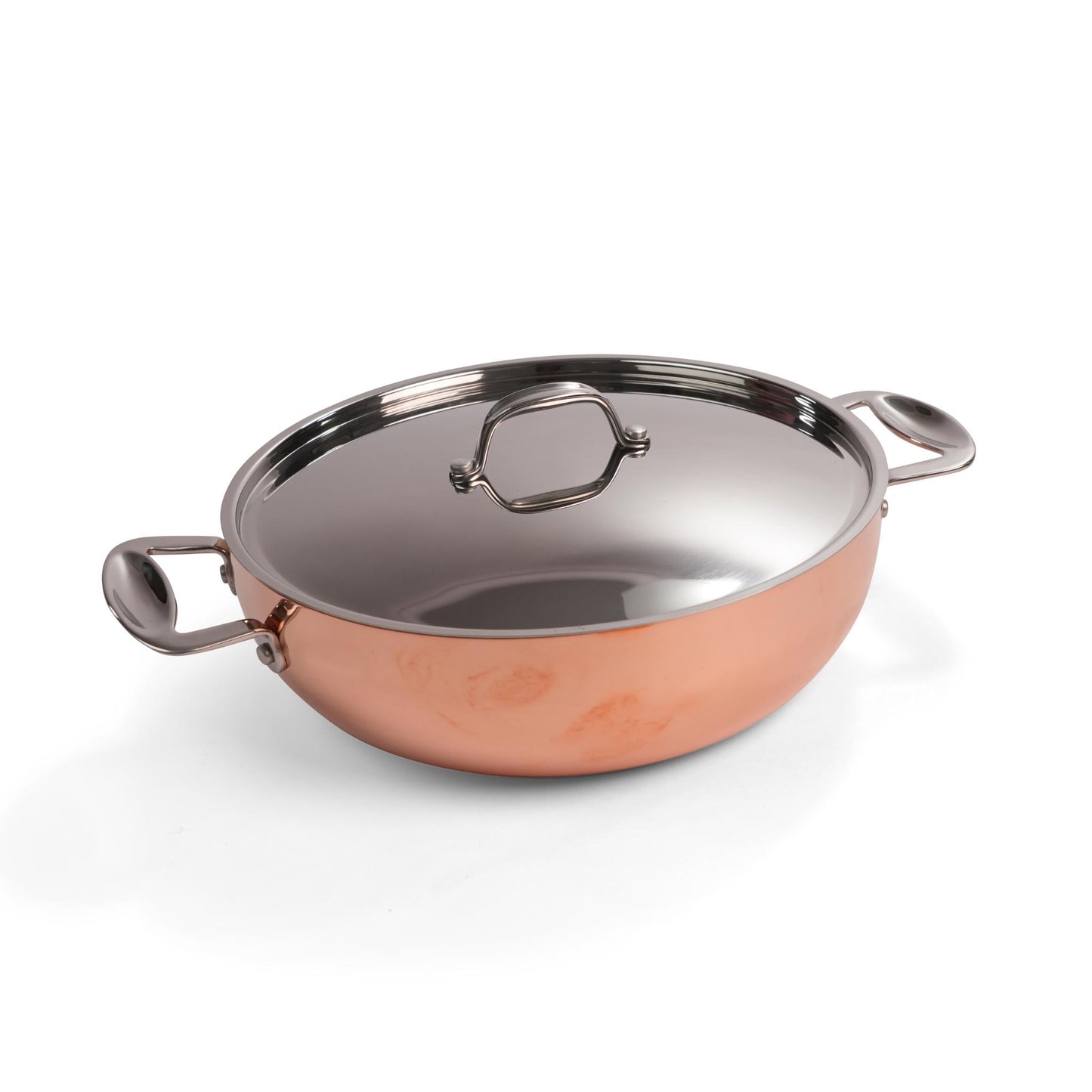 TRY PLY FRYING PAN 2 HANDLES WITH LID