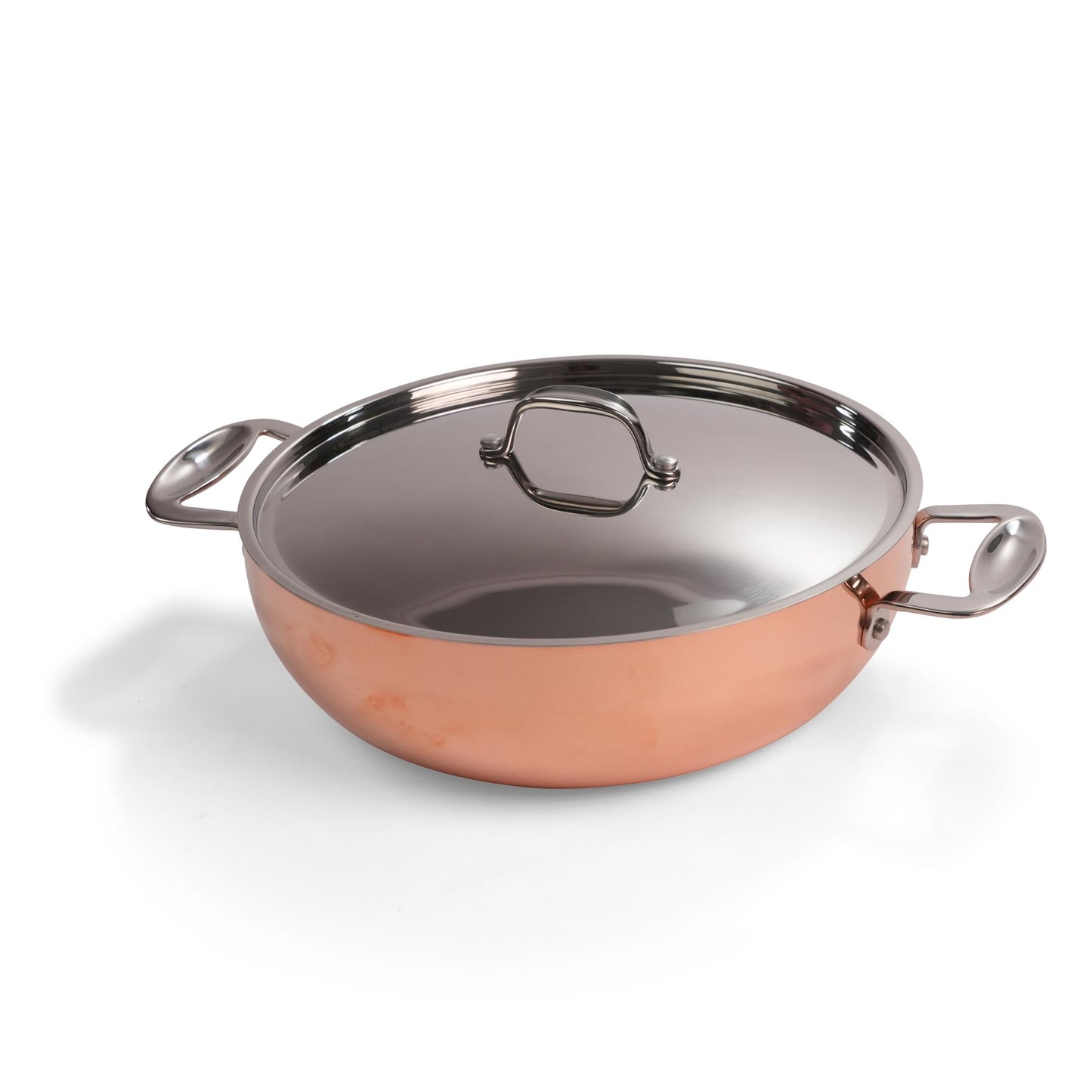 TRY PLY FRYING PAN 2 HANDLES WITH LID