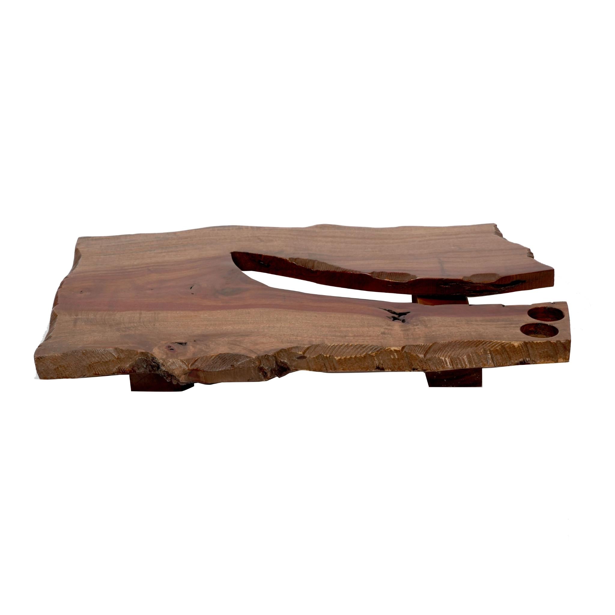 WOODEN TRAYS WITH STAND MEDIUM , CHEESE / STEAK BOARD